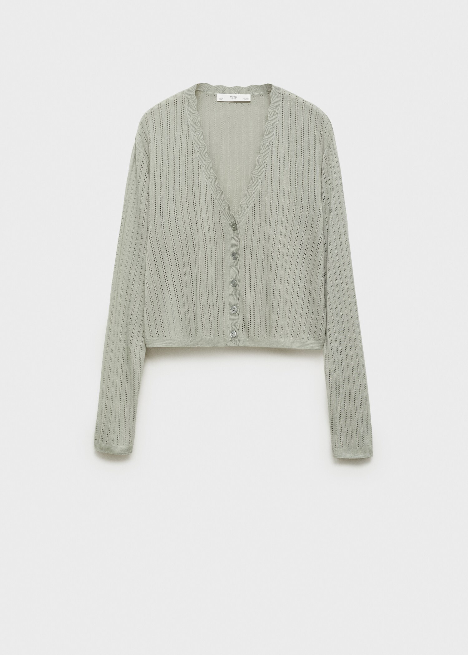 Pajama cardigan with openwork detail - Article without model