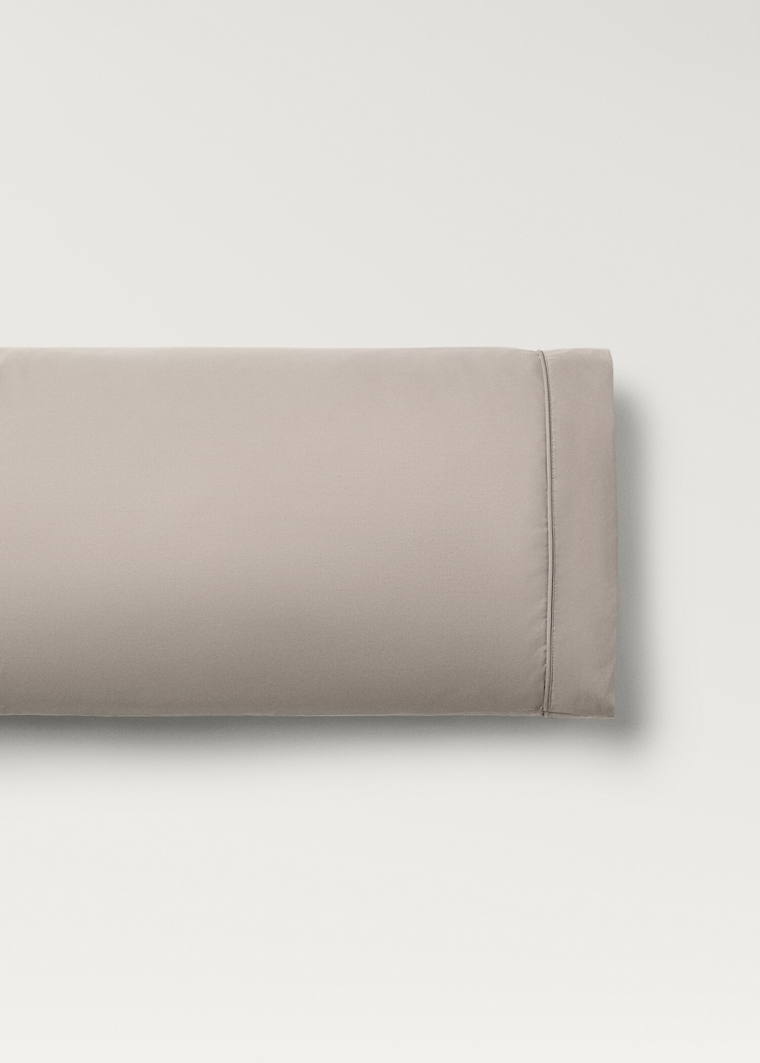500-thread count cotton percale pillowcase with rounded piping detail, 45x110 cm - Article without model