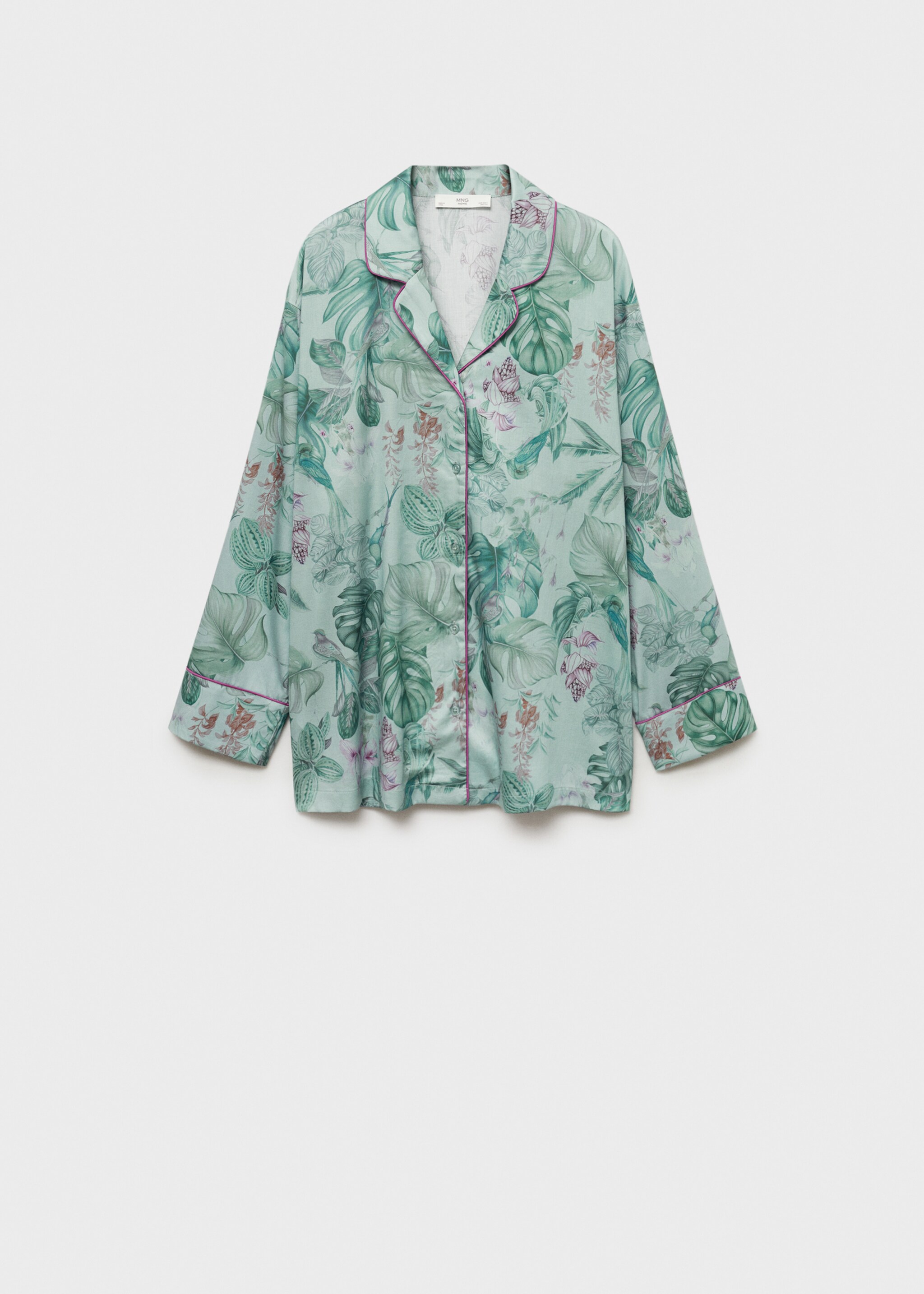 Tropical-print pyjama shirt - Article without model