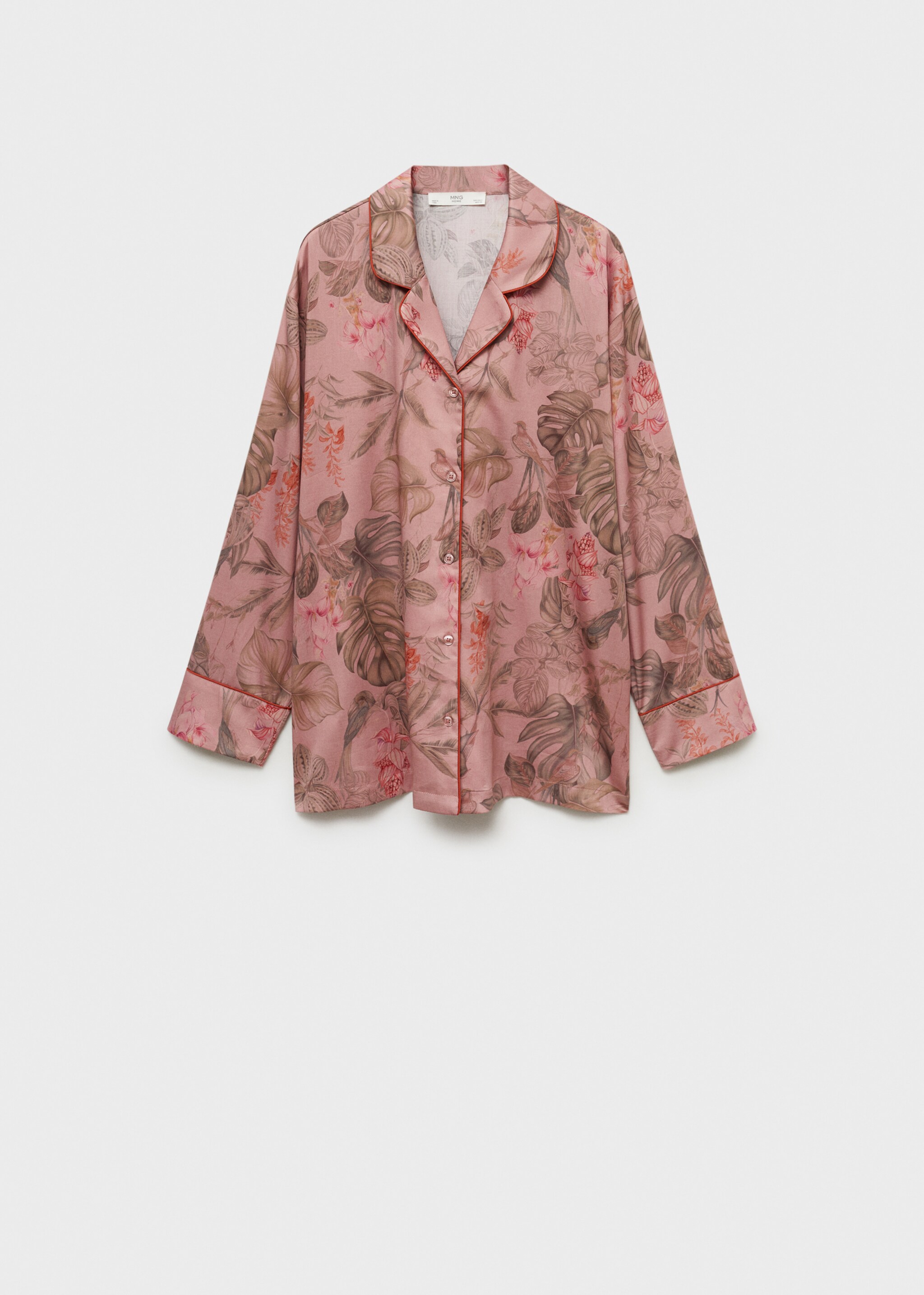Tropical-print pyjama shirt - Article without model