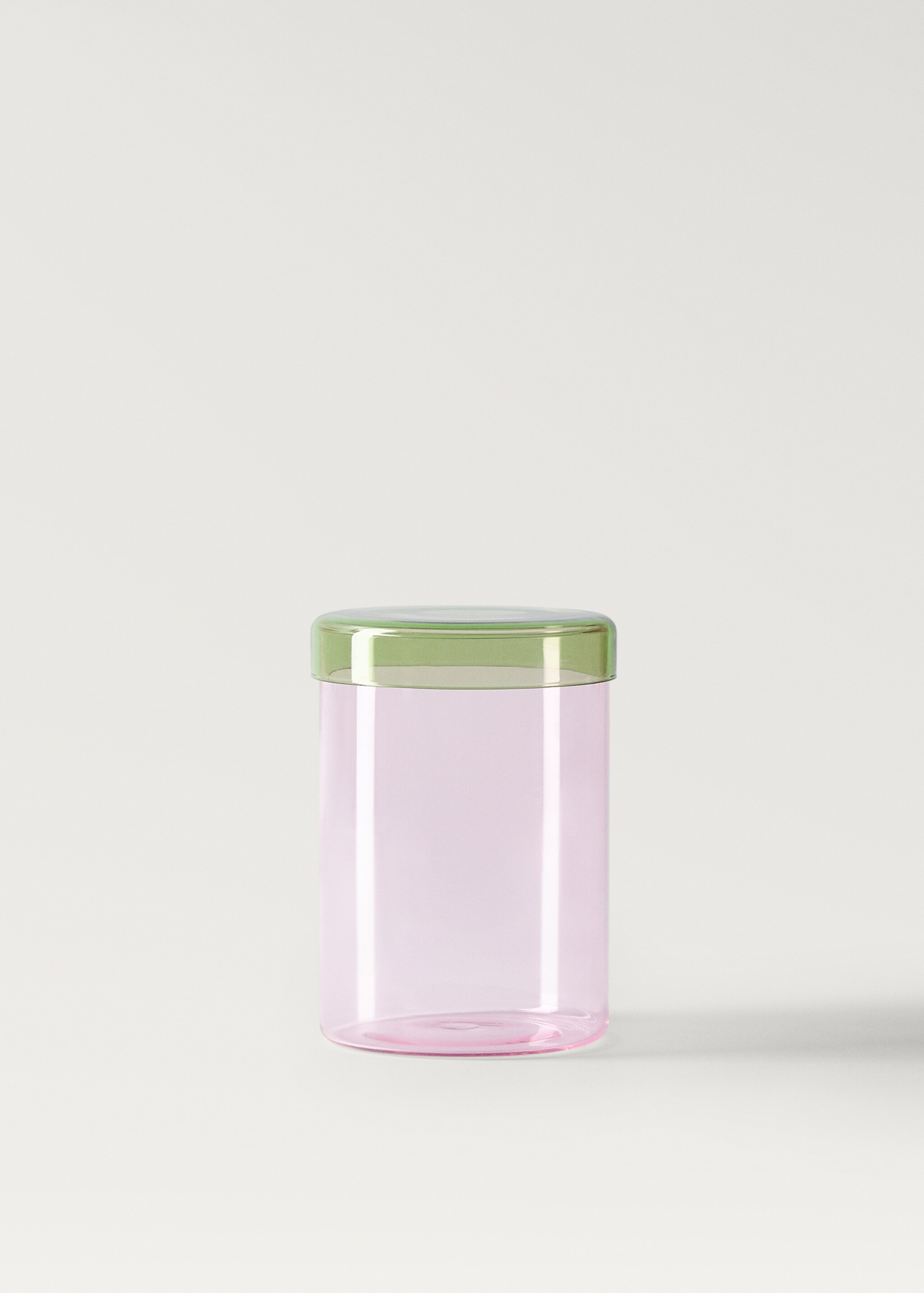 Bote tapa borosilicato bicolor mediano - Artículo sin modelo