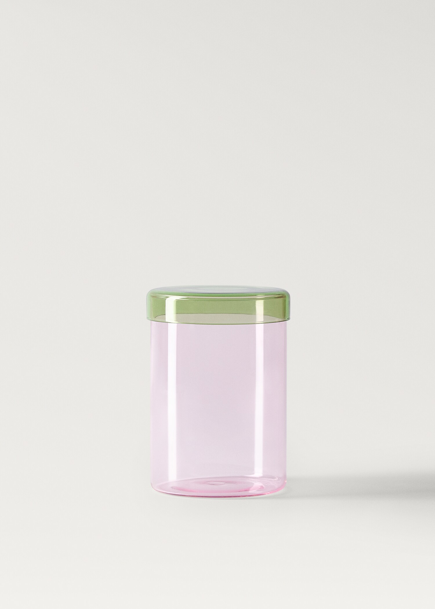 Bote tapa borosilicato bicolor mediano - Artículo sin modelo