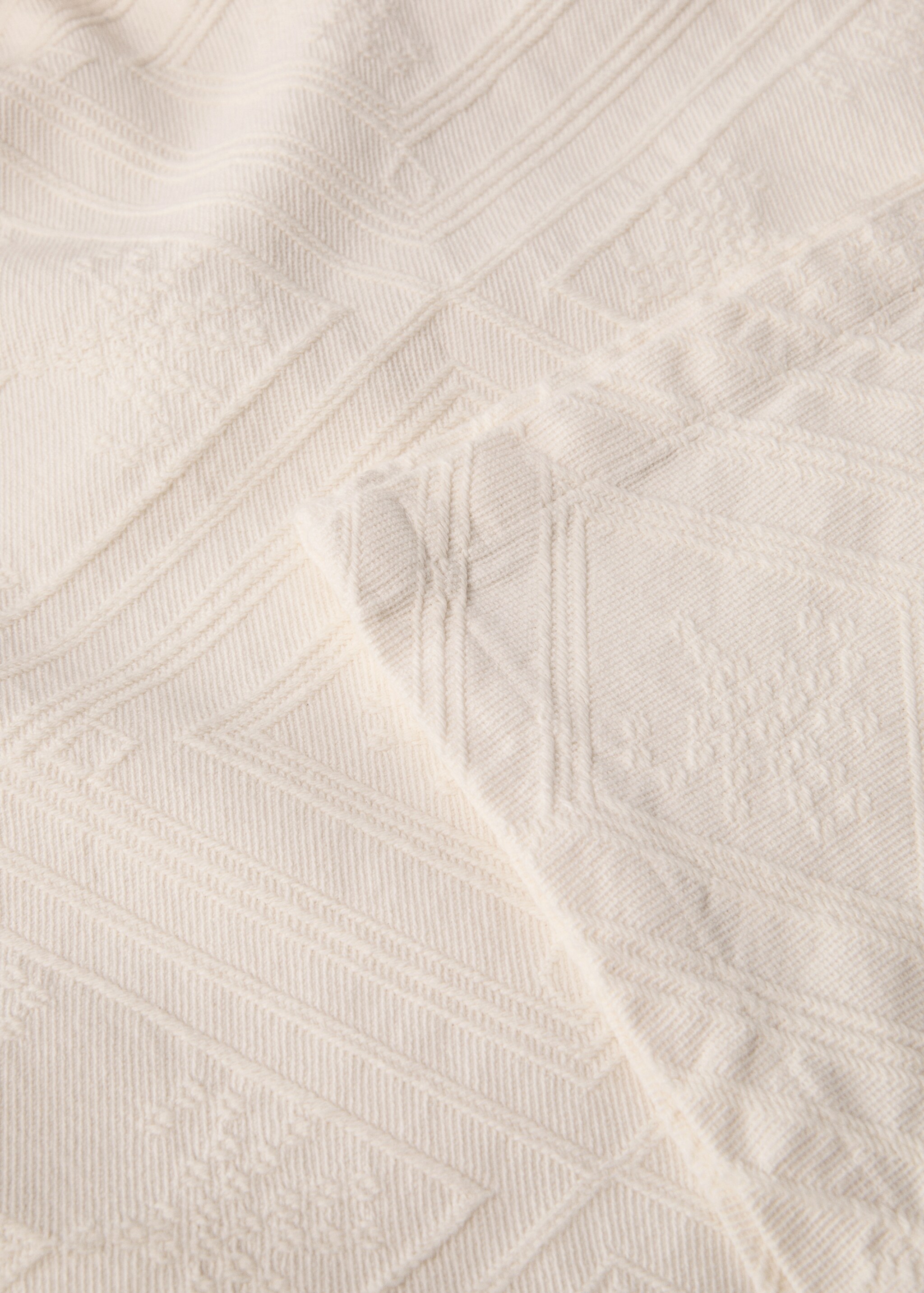 Cotton jacquard diamond-pattern bedspread for 130/150 cm bed - Details of the article 1