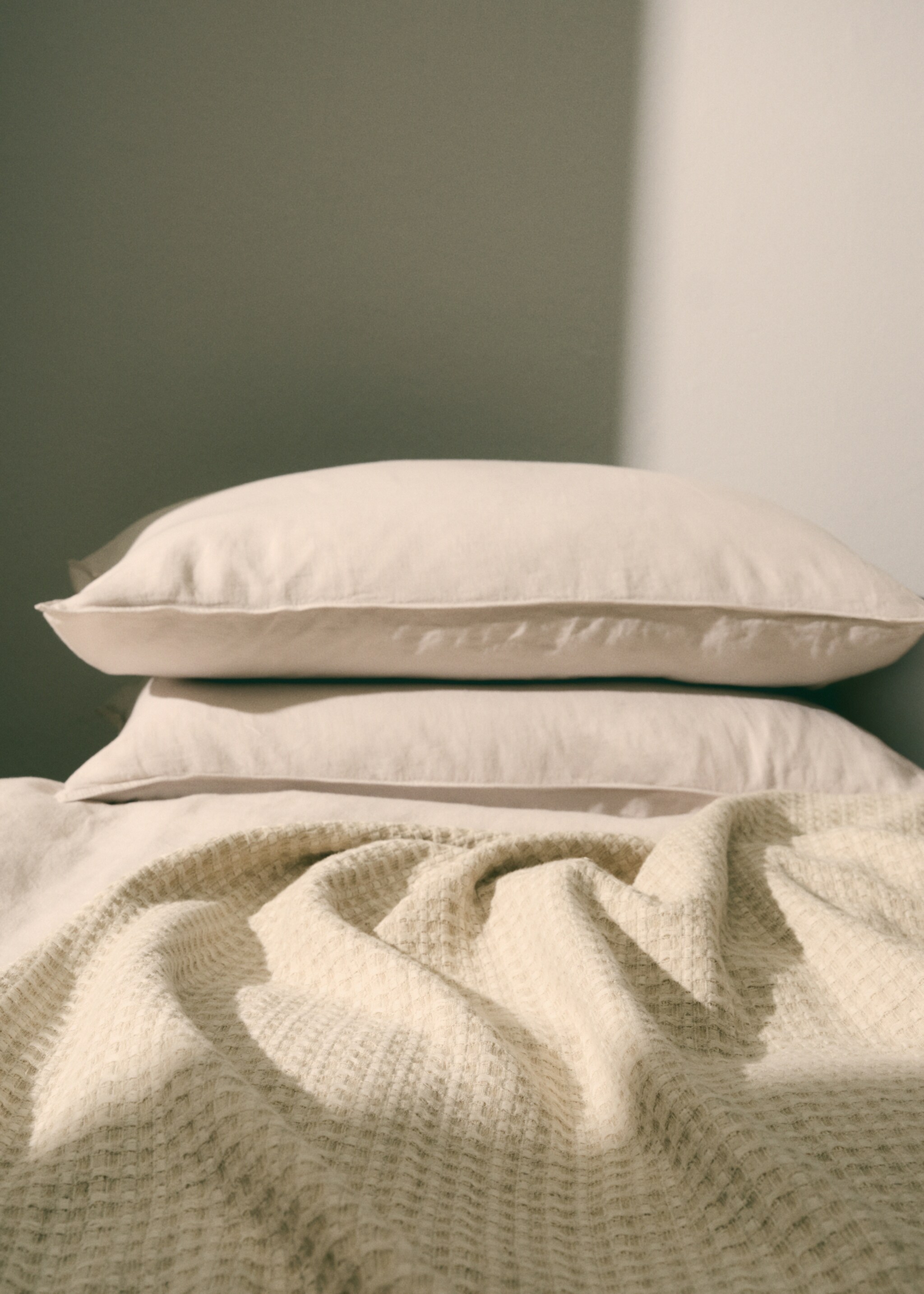 Textured cotton linen bedspread for 130/150 cm bed - Details of the article 6