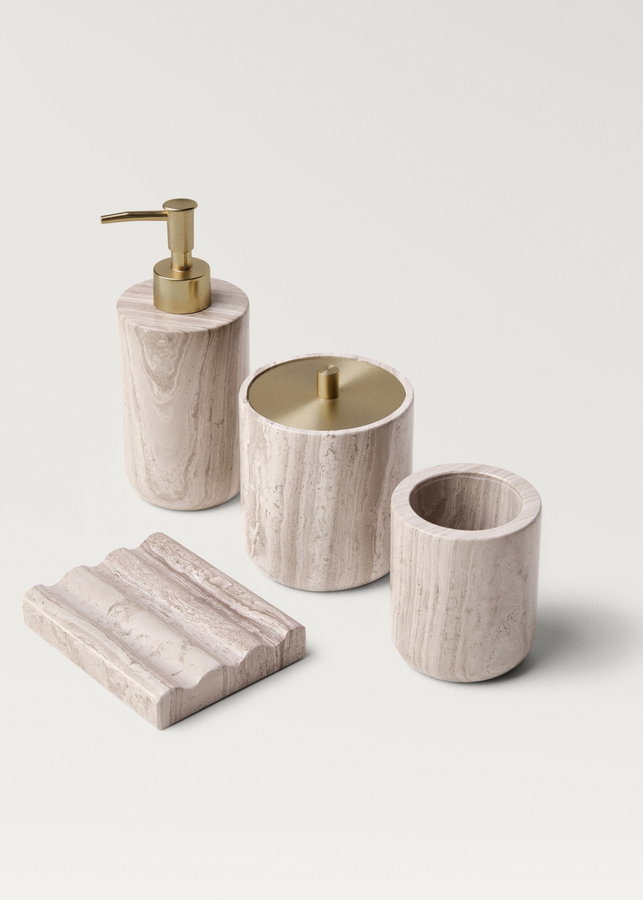 Marble bathroom jar with metal lid - Details of the article 3