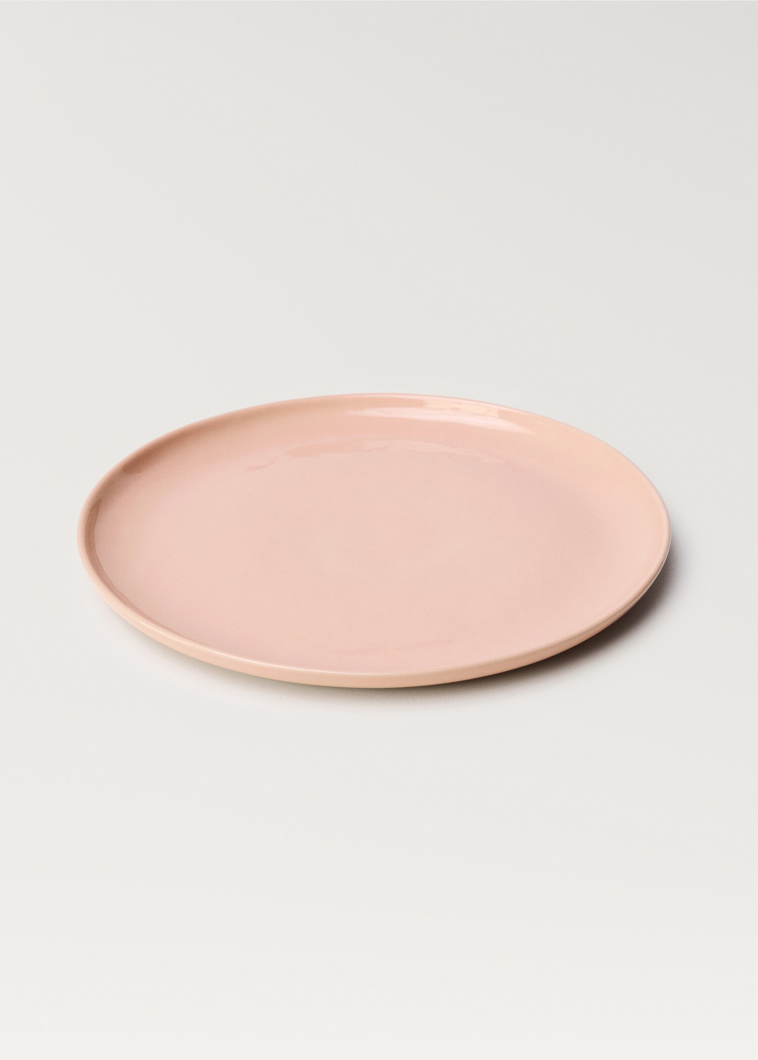 Stoneware flat plate with plain design - Details of the article 1