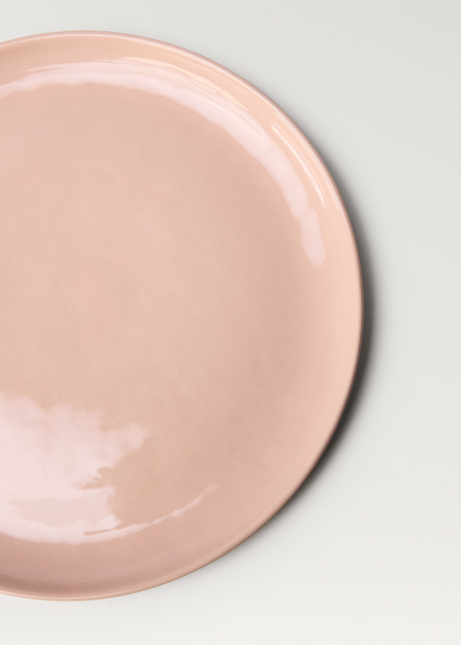 Stoneware flat plate with plain design - Details of the article 3
