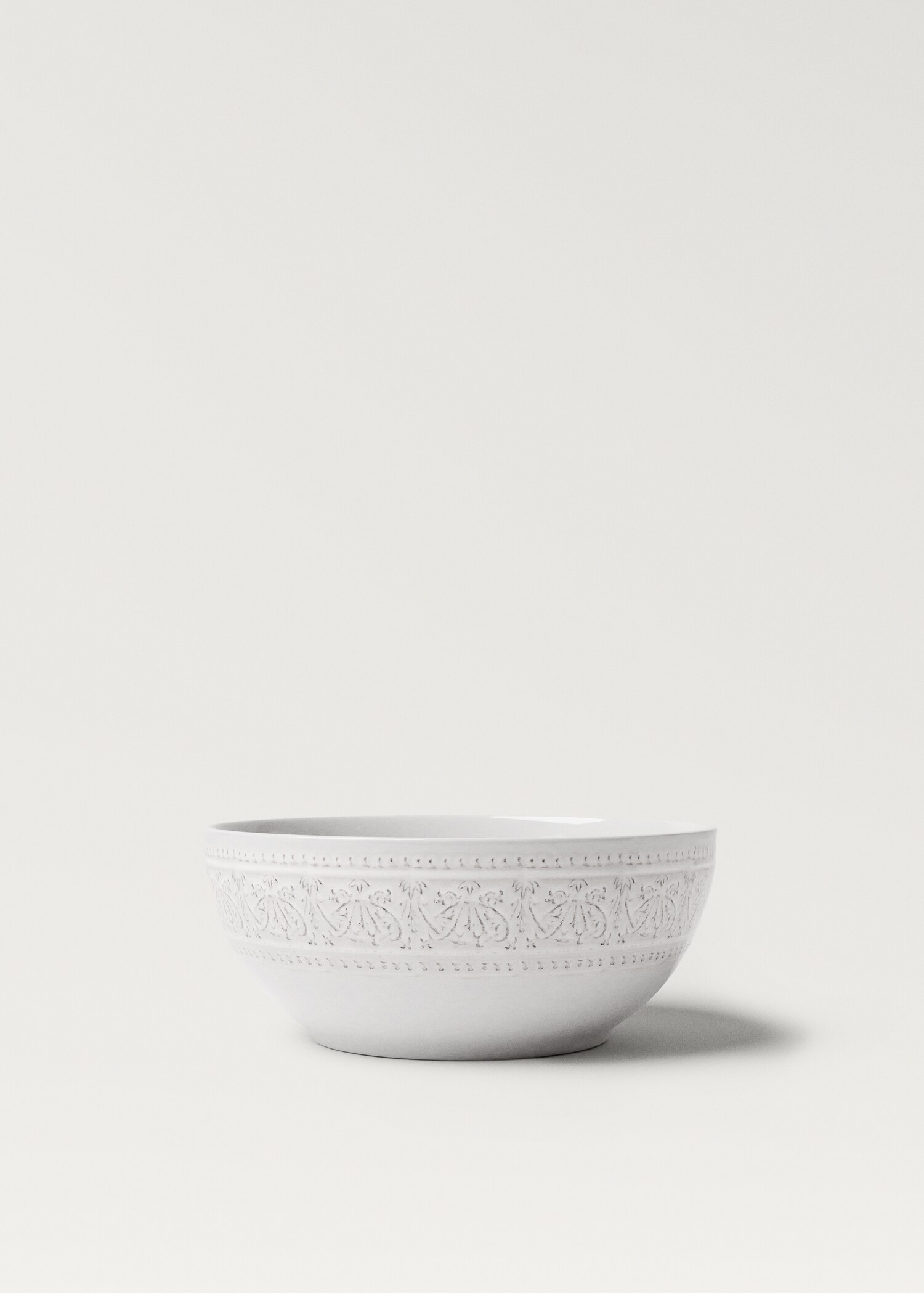 Stoneware salad bowl with decorative trim - Article without model