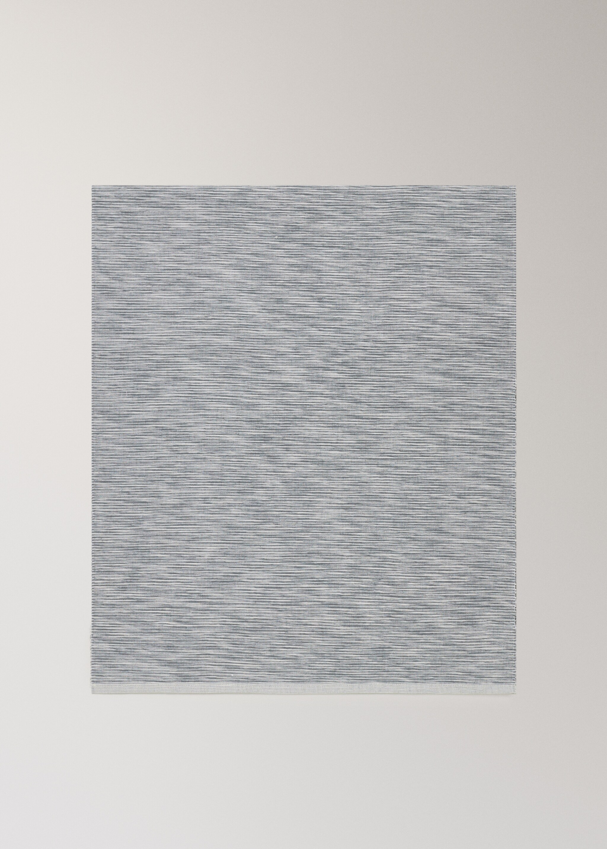 Cotton yarn-dyed melange table runner - Article without model, Light/Pastel Grey. Ref: 87082978-00.