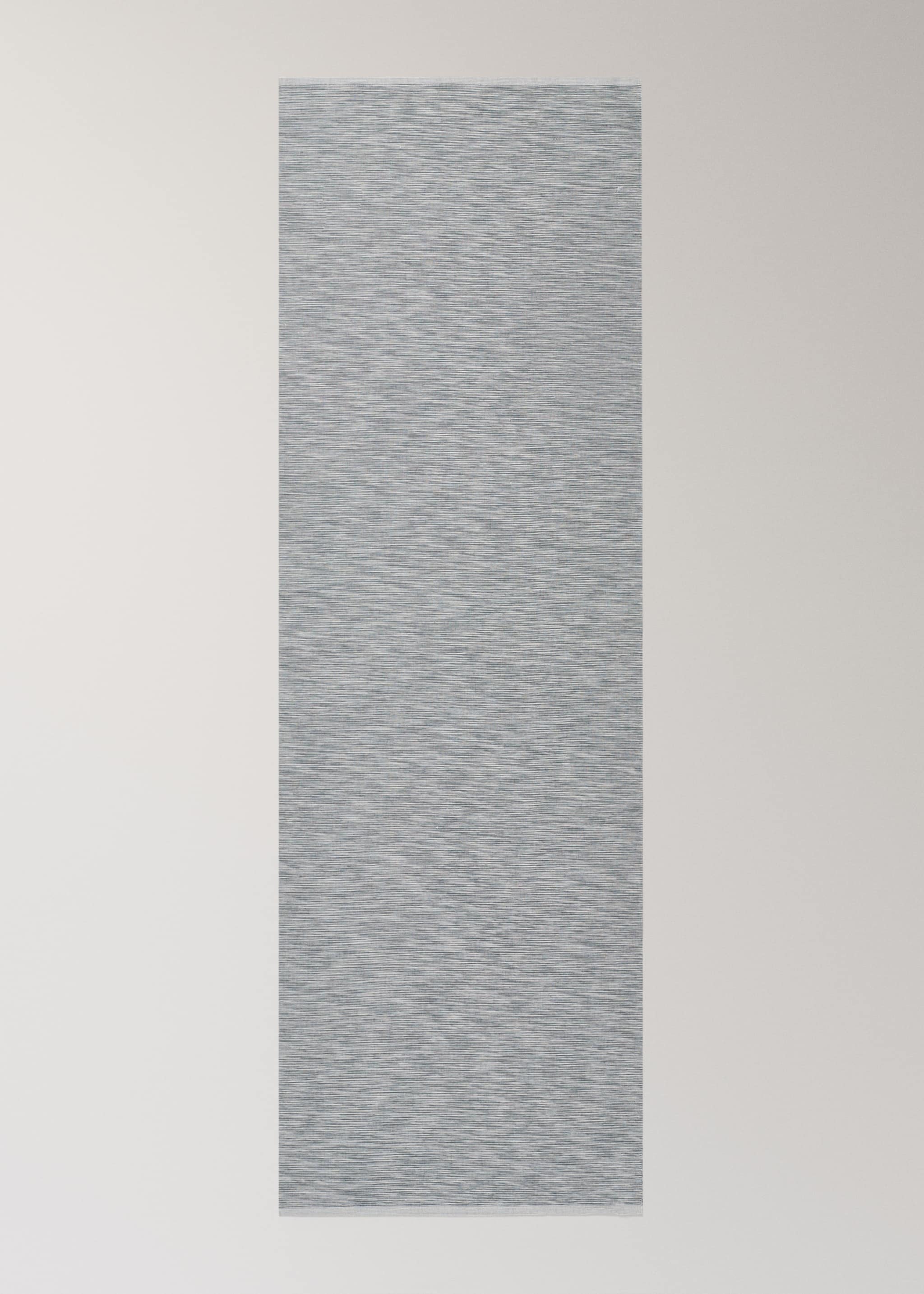 Cotton yarn-dyed melange table runner - Details of the article 2, Light/Pastel Grey. Ref: 87082978-00.