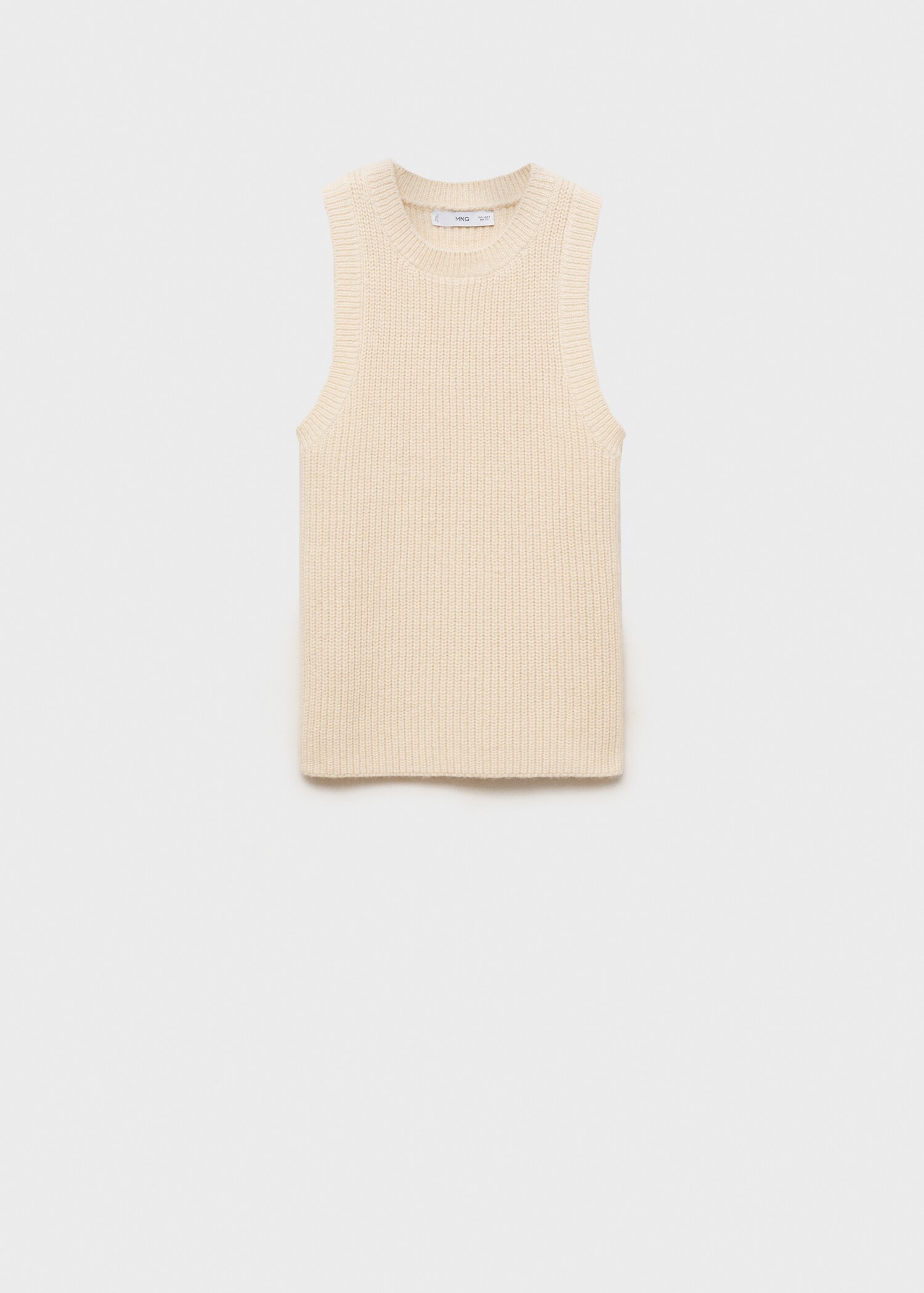 Ribbed wool-blend top - Article without model