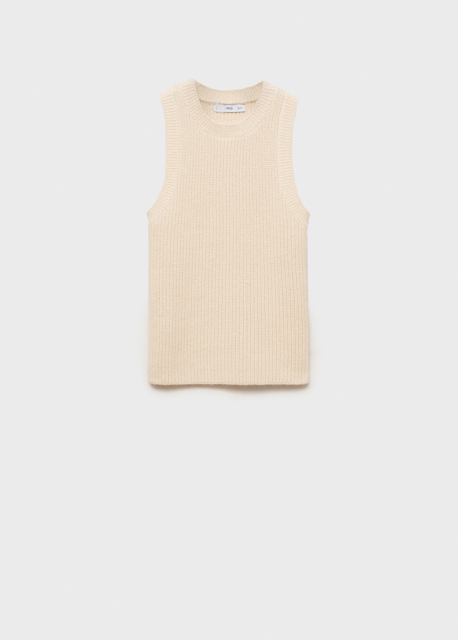 Ribbed wool-blend top - Article without model