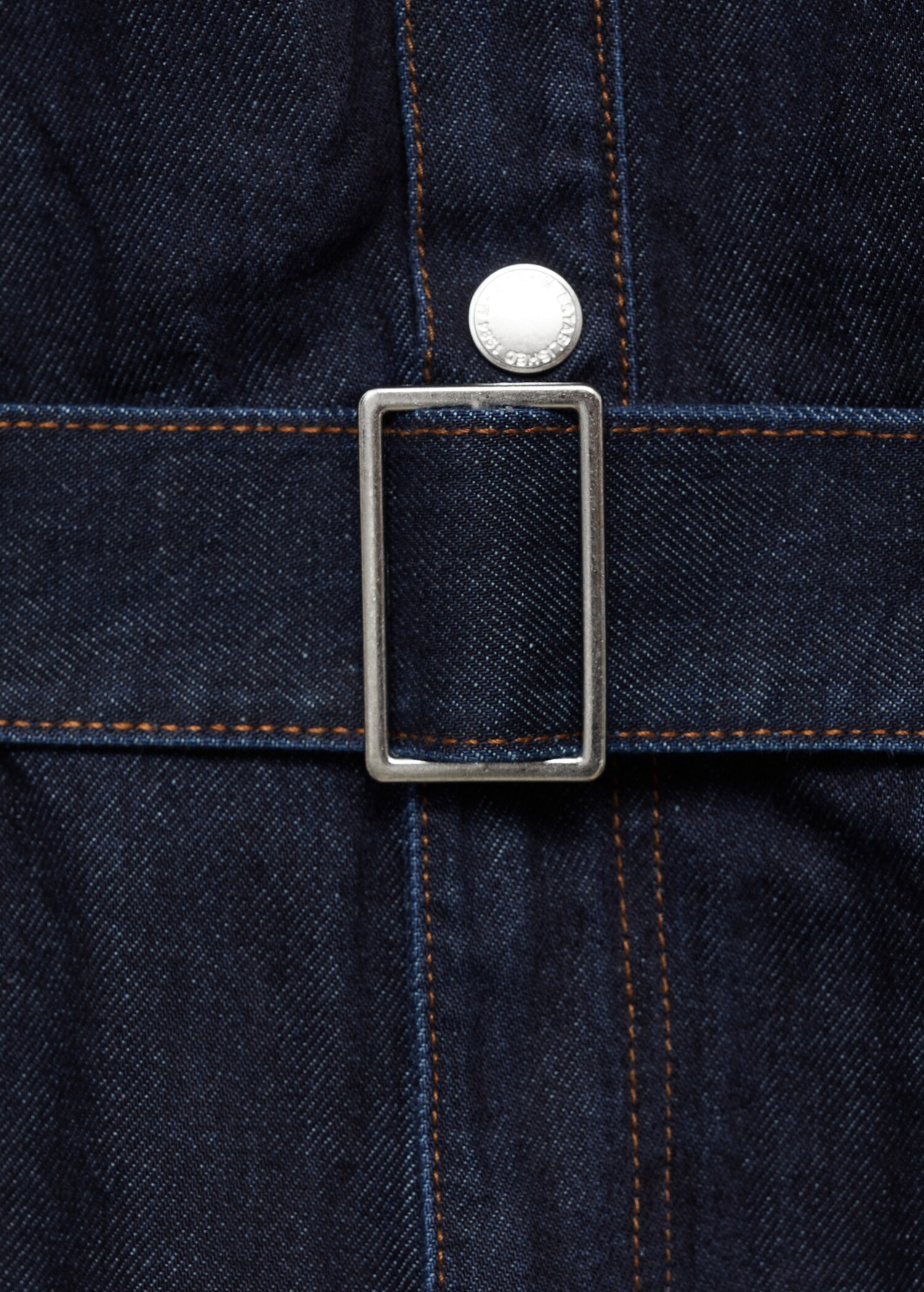 Rinse-wash denim jumpsuit with belt - Details of the article 8