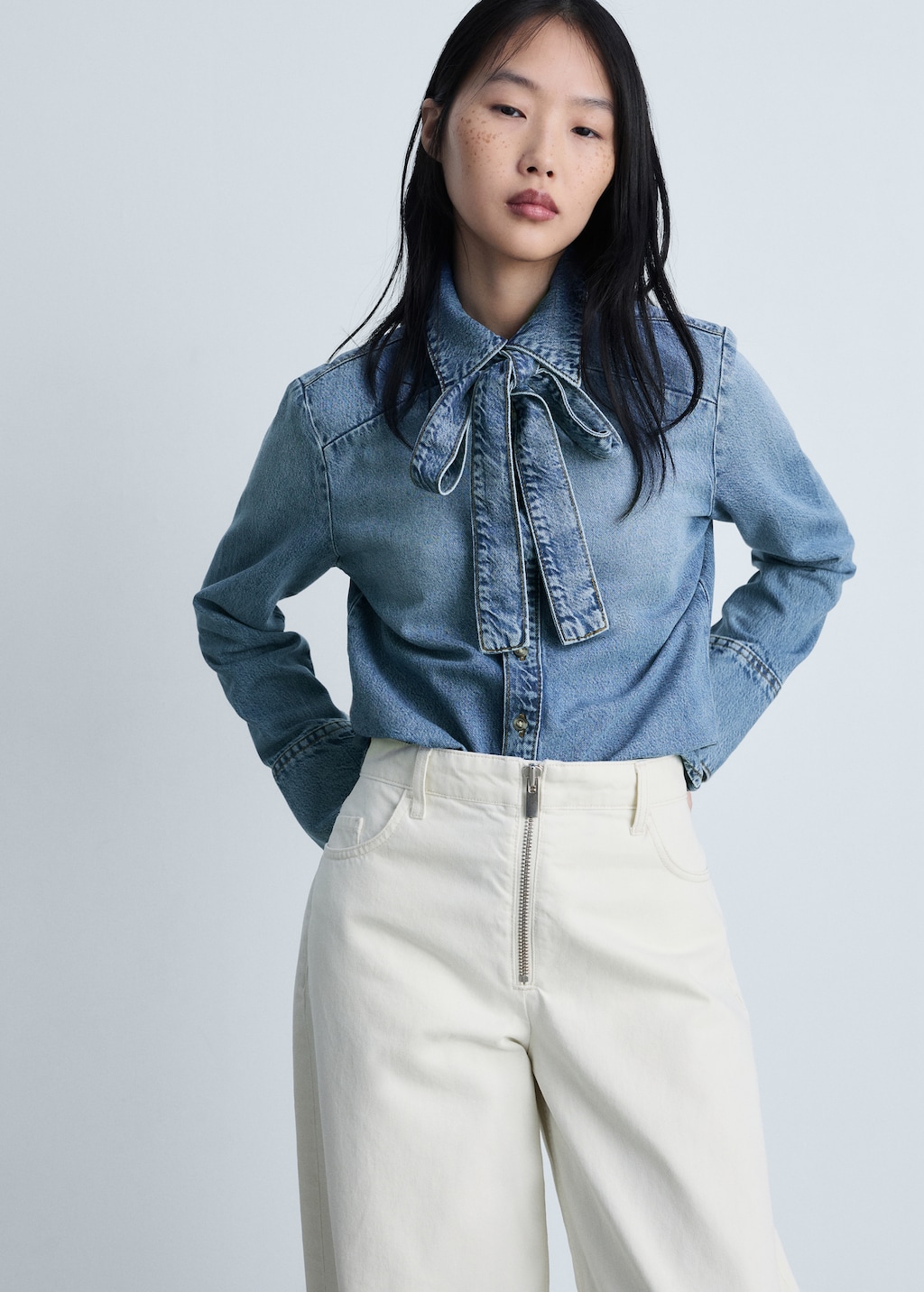 PULL&BEAR WITH A BACK DETAIL - Maglietta a manica lunga - black/nero PULL&BEAR WITH A BACK DETAIL - Maglietta a manica lunga - black/nero
