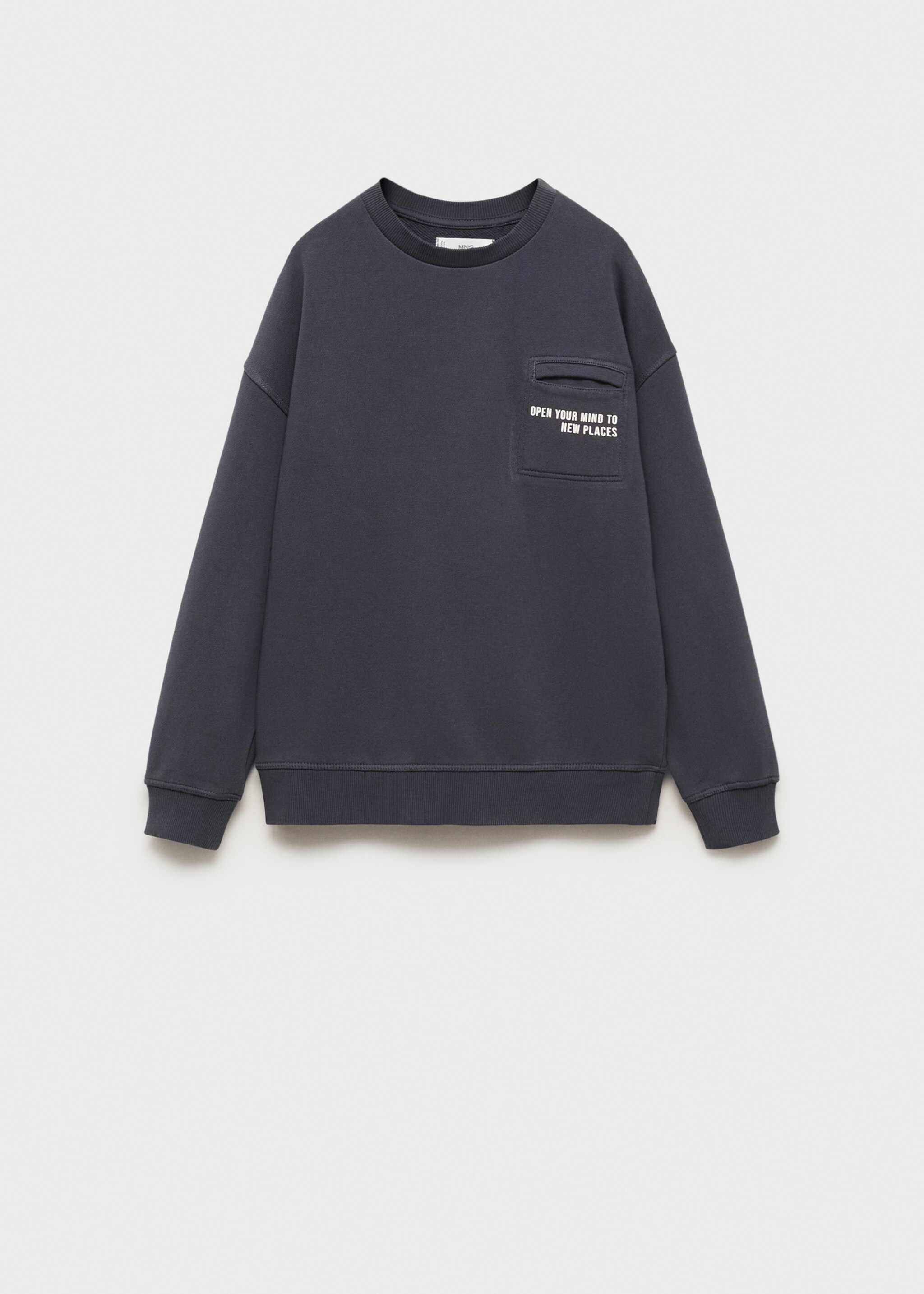 Sweatshirt i bomull med ficka - Artikel utan modell