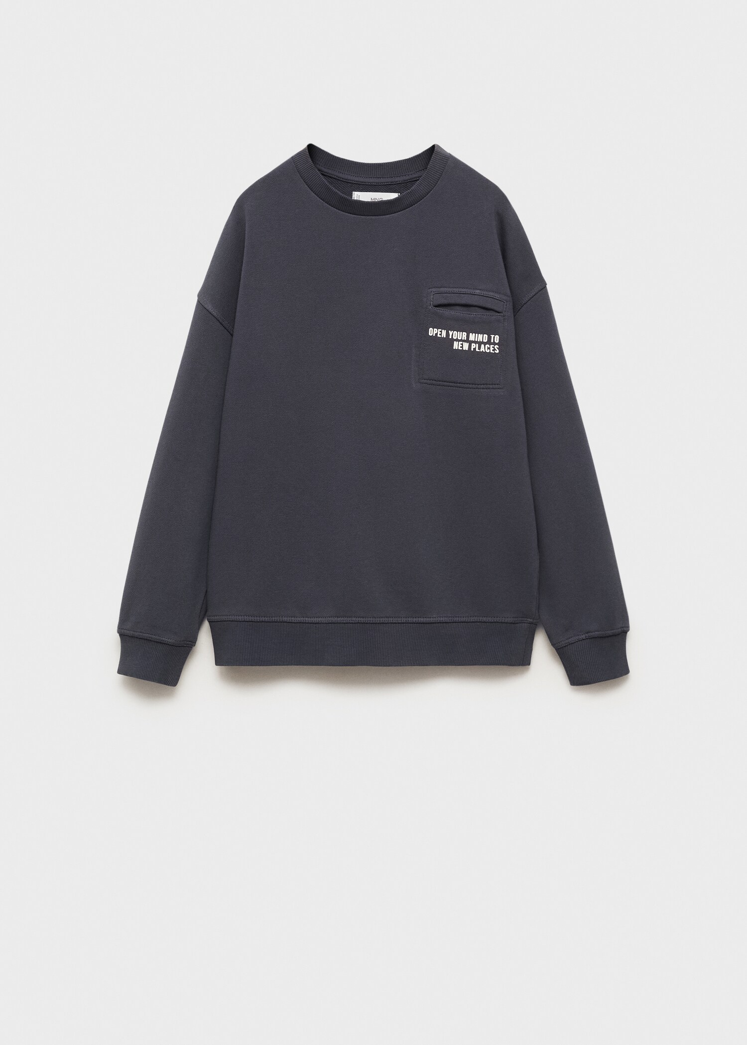 Sweatshirt i bomull med ficka - Artikel utan modell