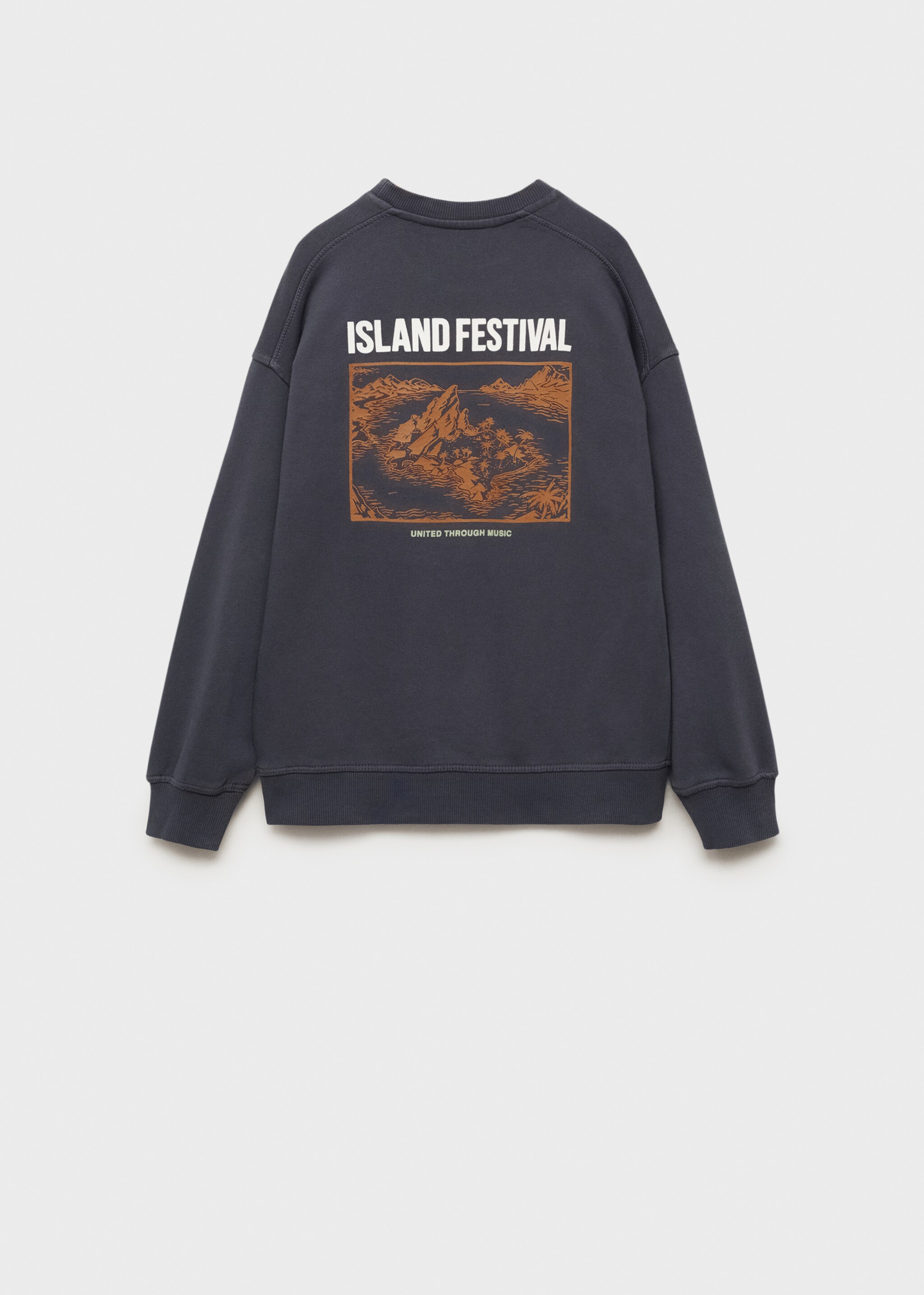 Sweatshirt i bomull med ficka - Artikelns baksida