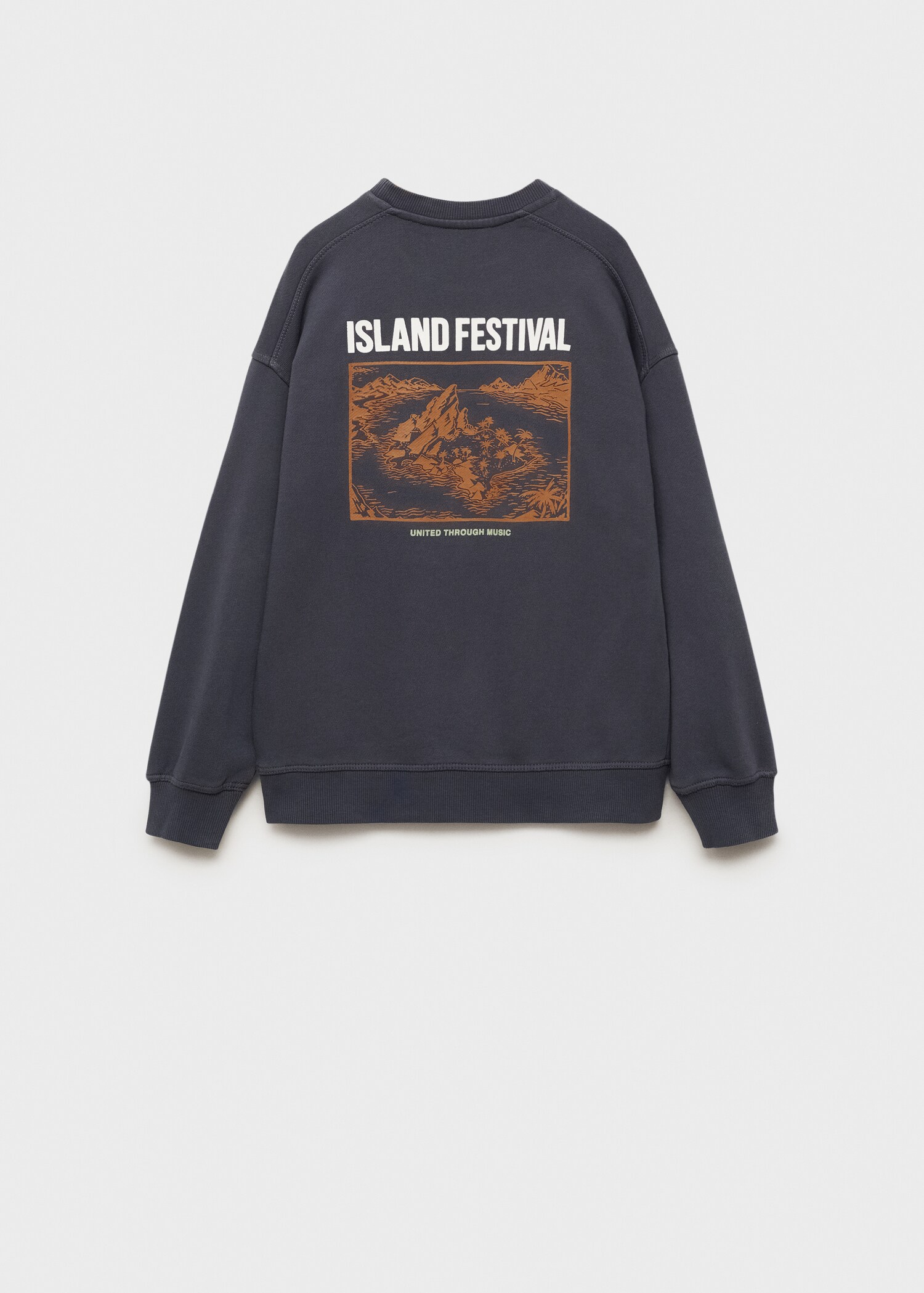 Sweatshirt i bomull med ficka - Artikelns baksida
