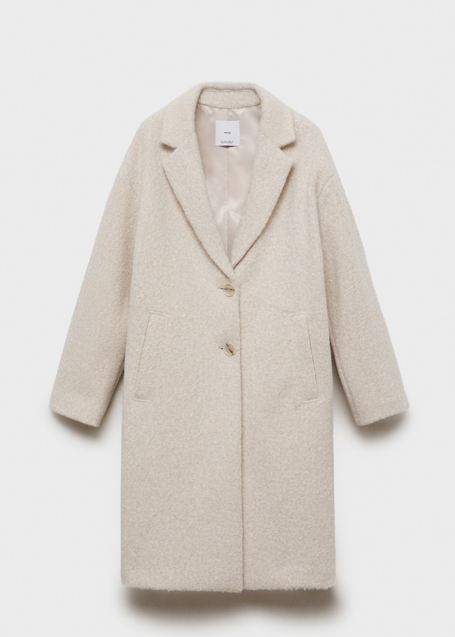 Oversized bouclé long coat - Article without model