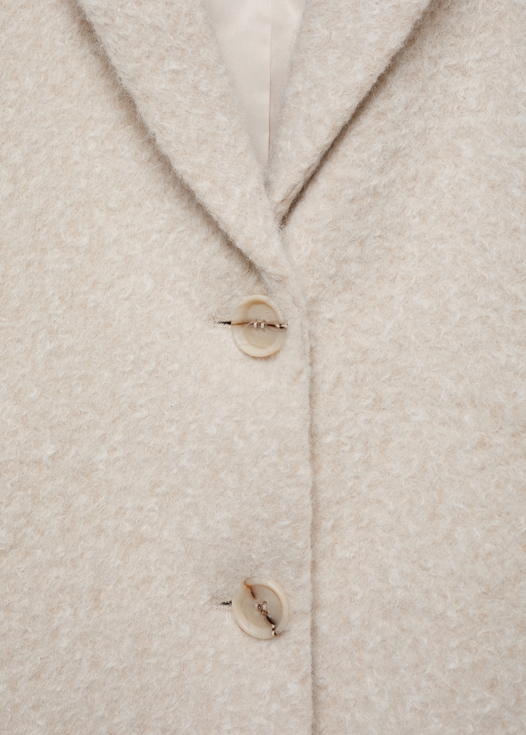 Oversized bouclé long coat