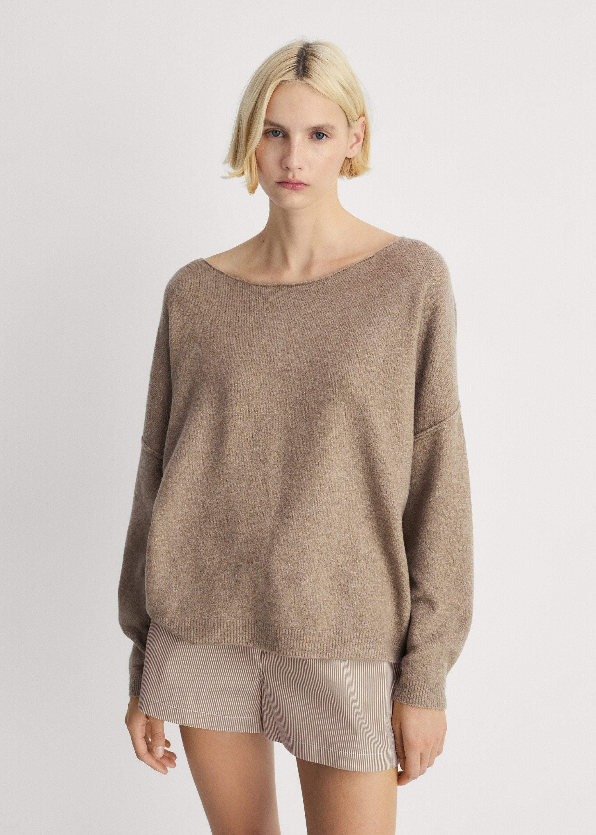Pull-over maille oversize - Plan moyen
