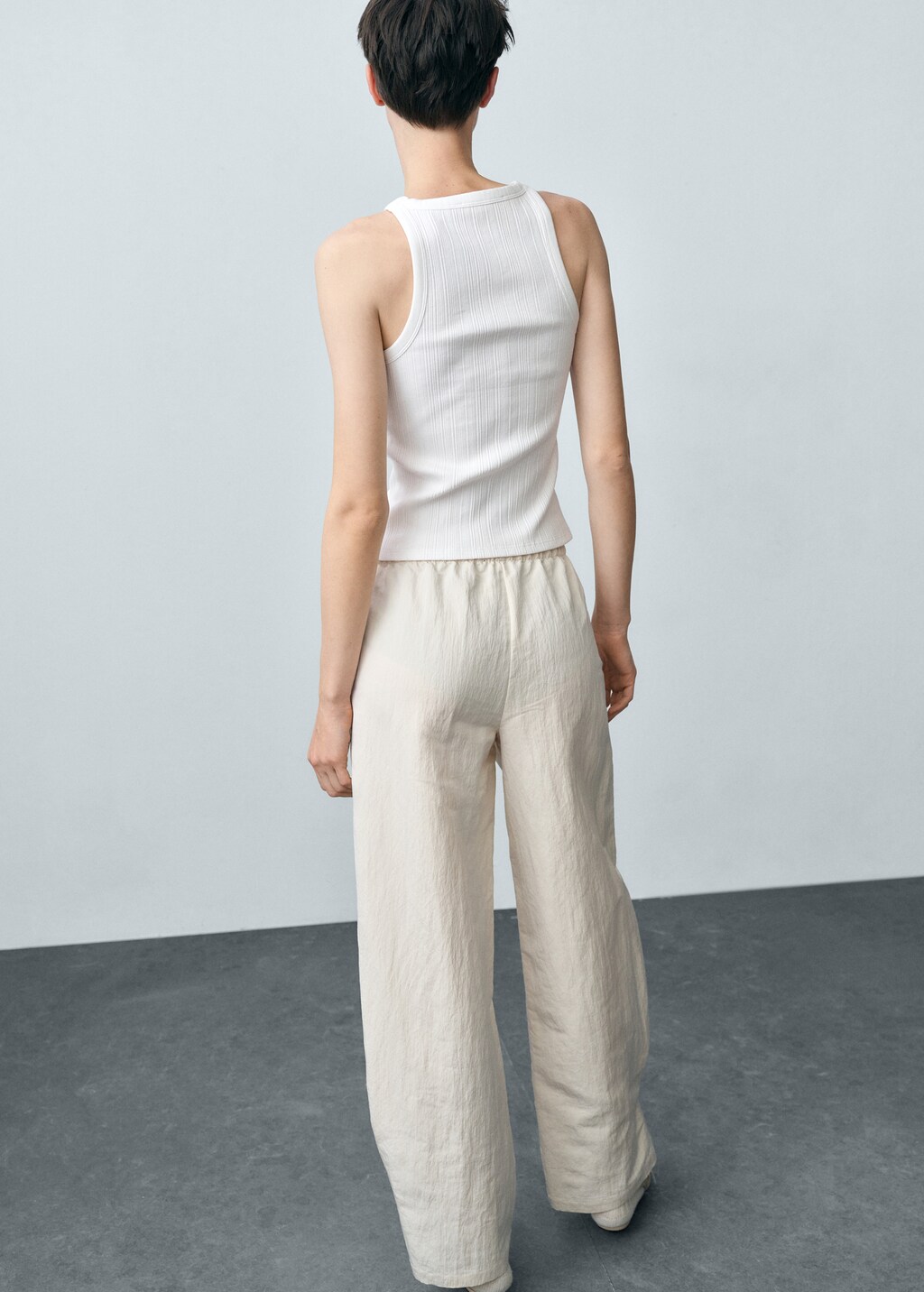 Cotton halter-neck top - image 3
