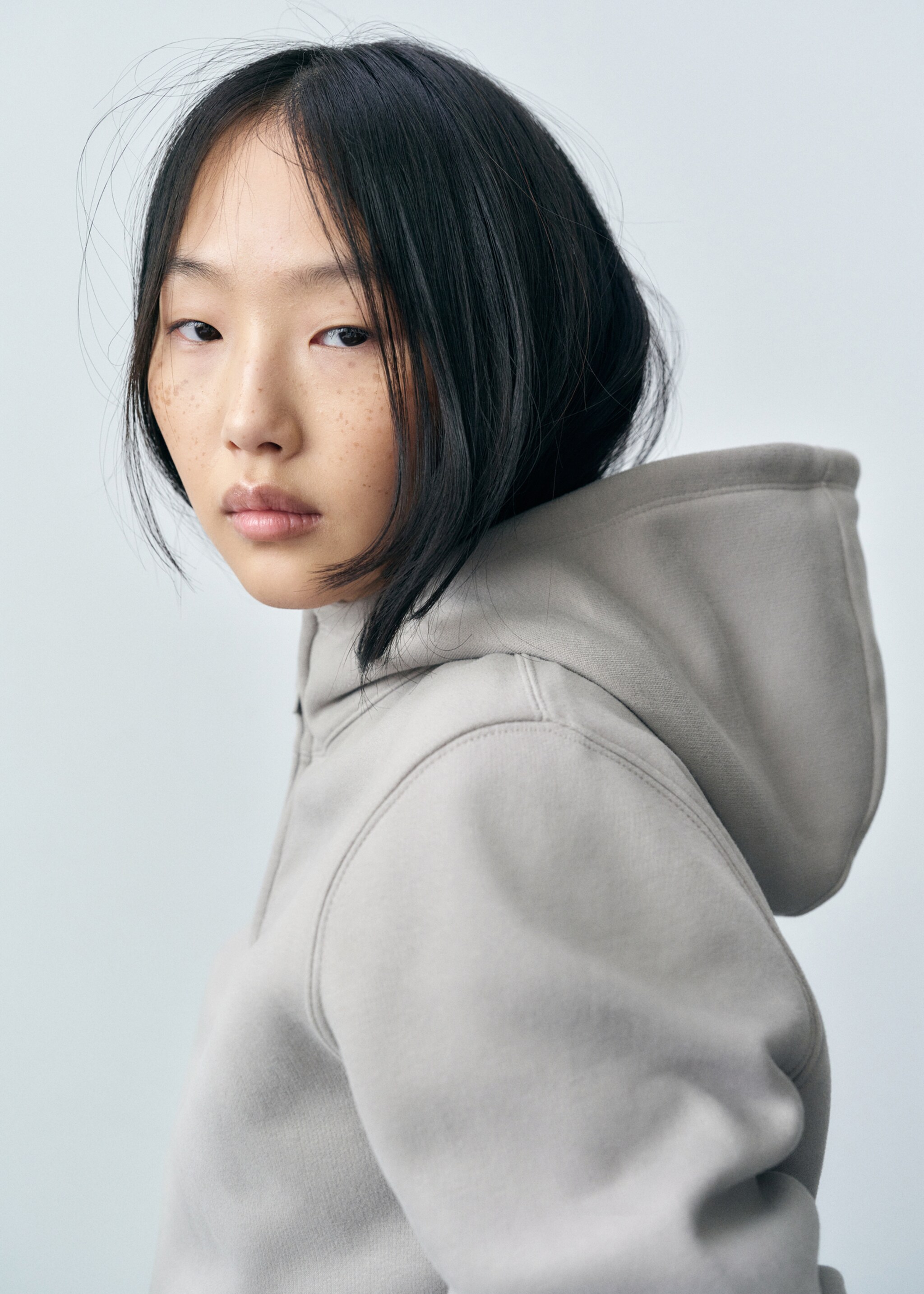 Cropped sweatshirt hoodie - Details of the article 1