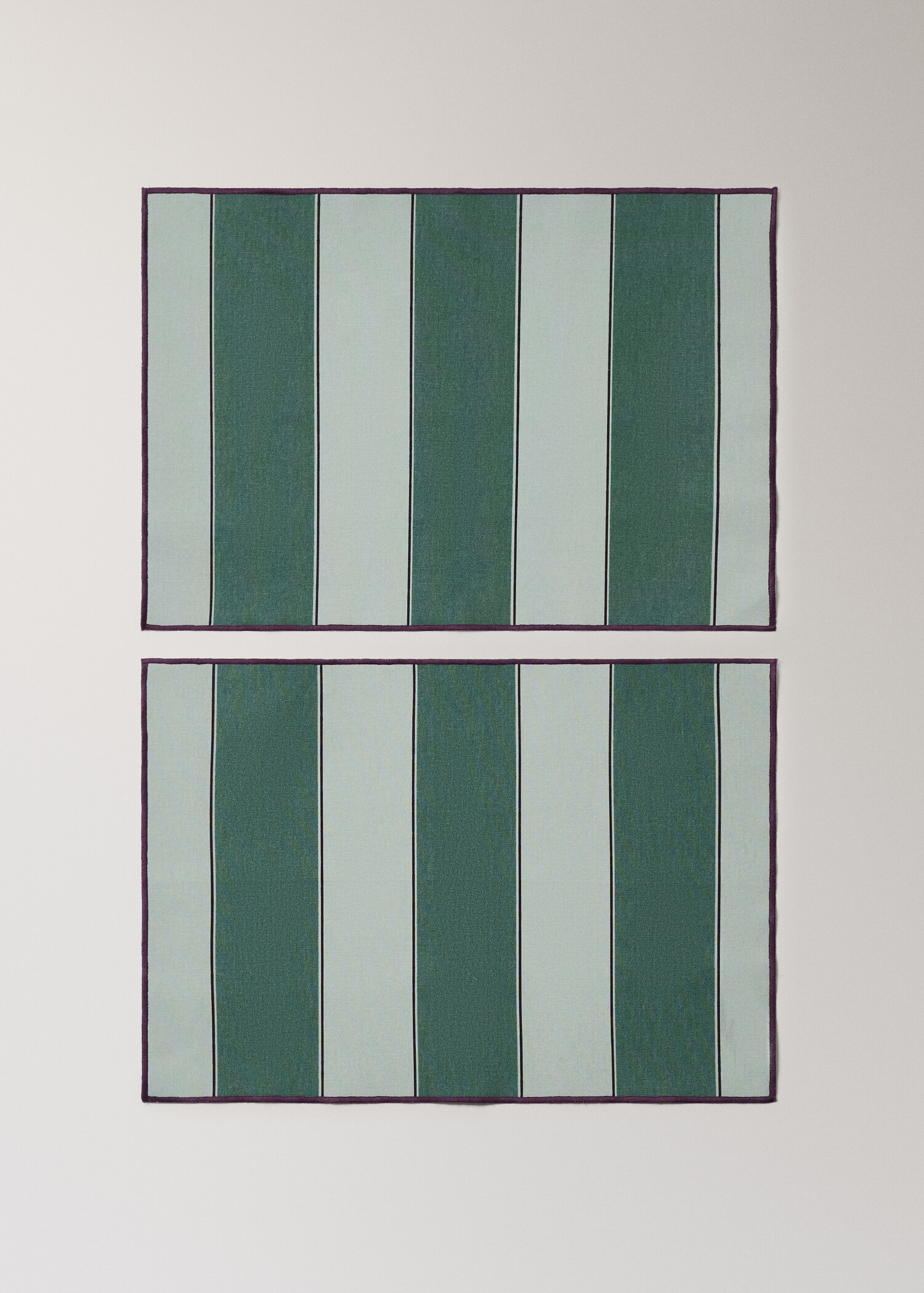 Individual tablecloths cotton stripe resinous - Article without model