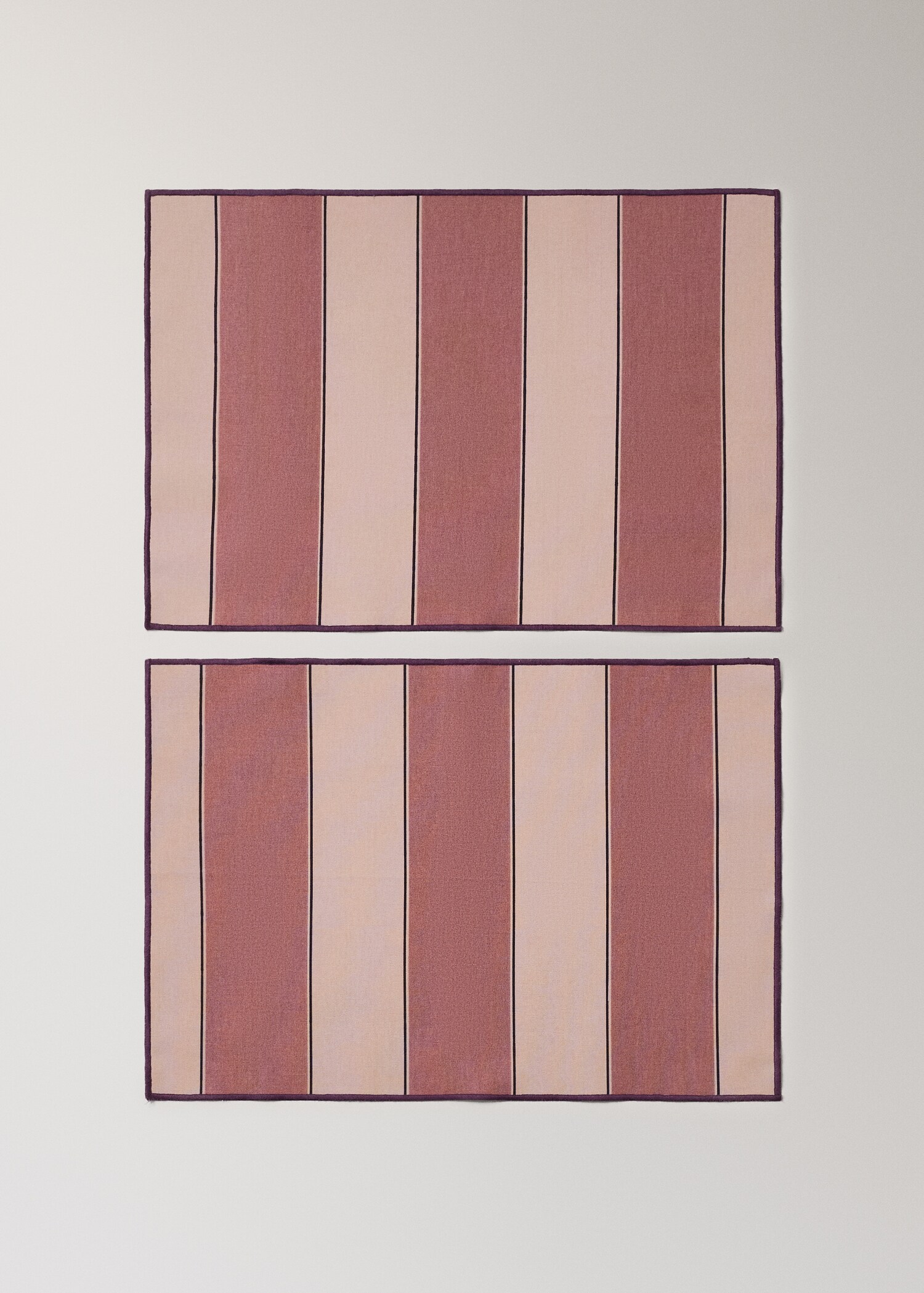 Individual tablecloths cotton stripe resinous - Article without model