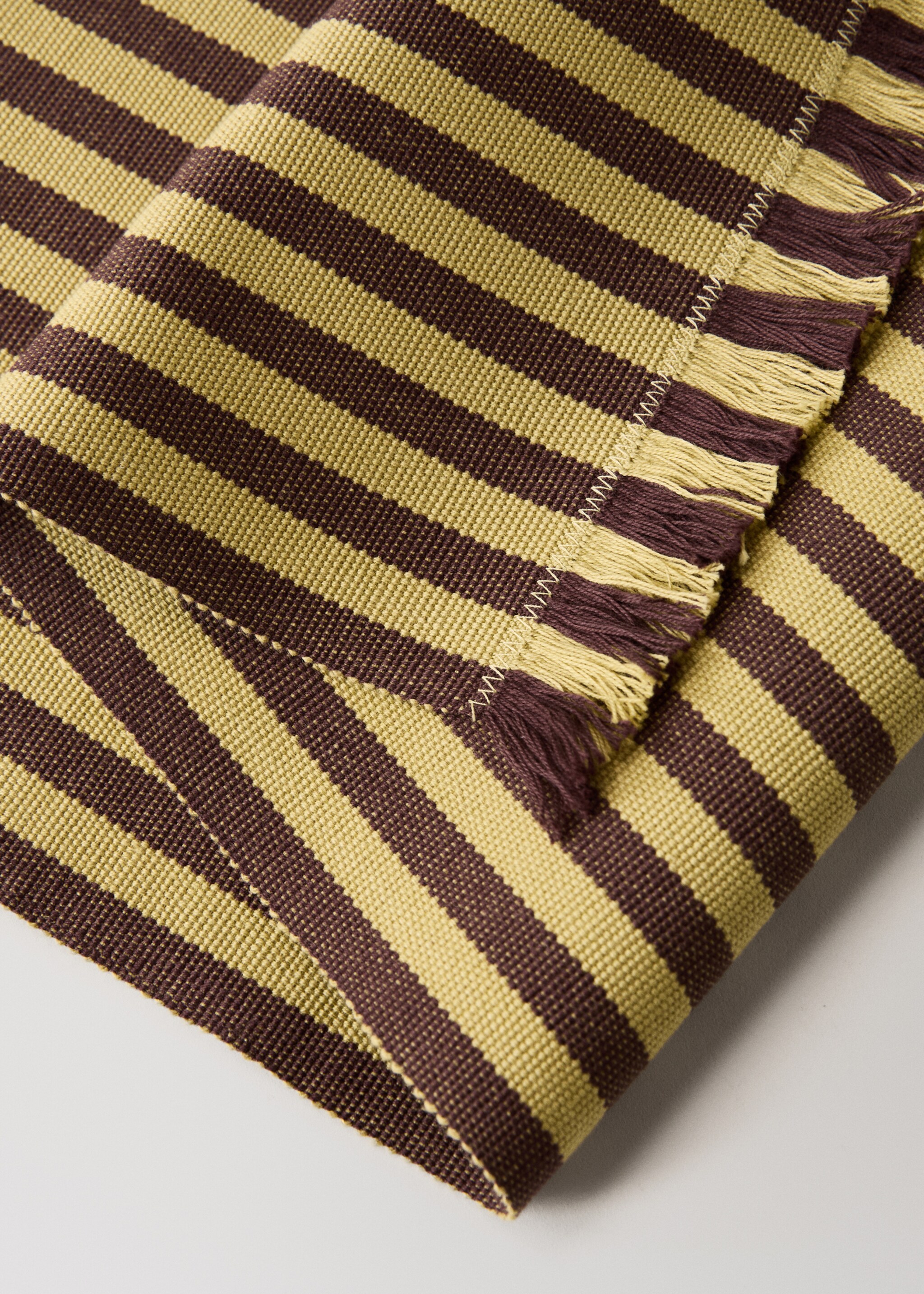 Cotton two-tone yarn-dyed striped placemat - Details of the article 1