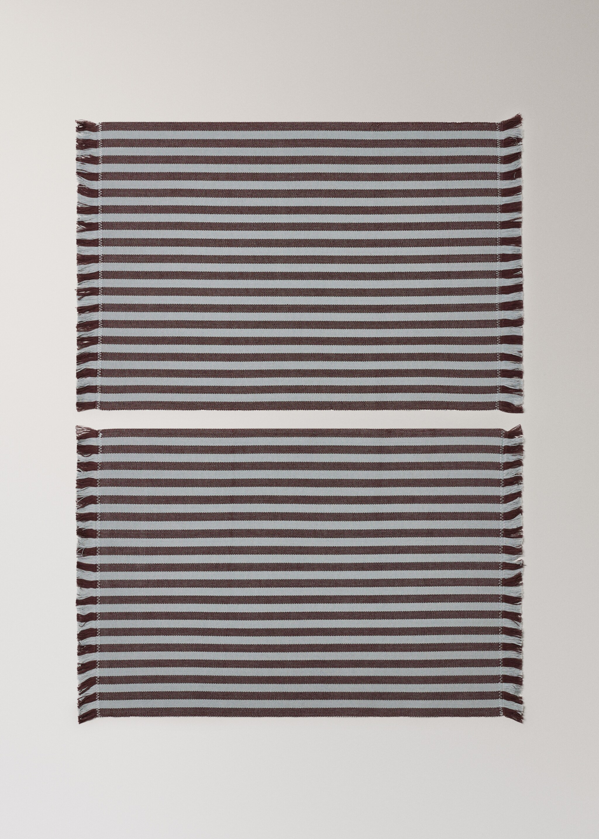 Cotton two-tone yarn-dyed striped placemat - Article without model