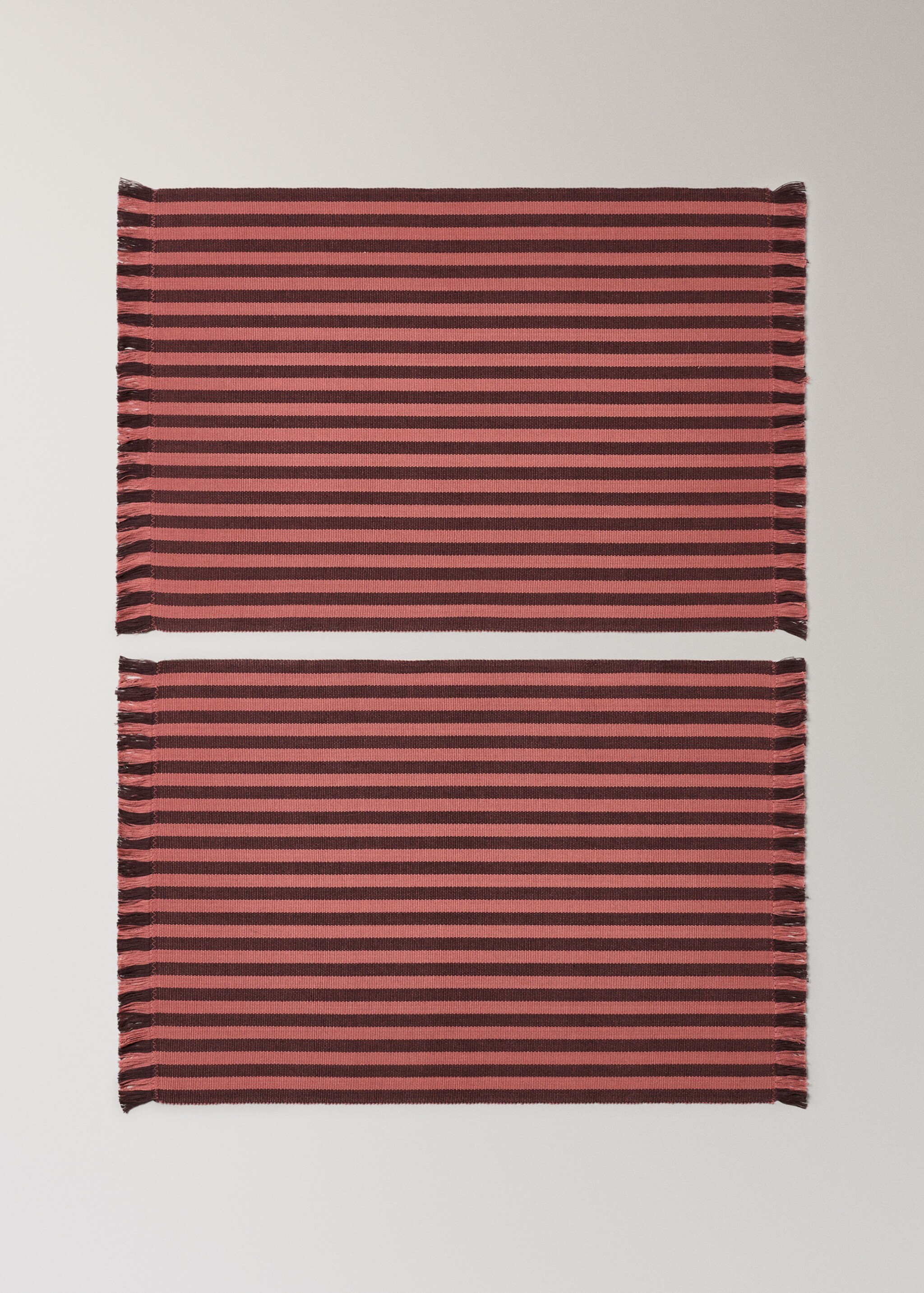 Cotton two-tone yarn-dyed striped placemat - Article without model