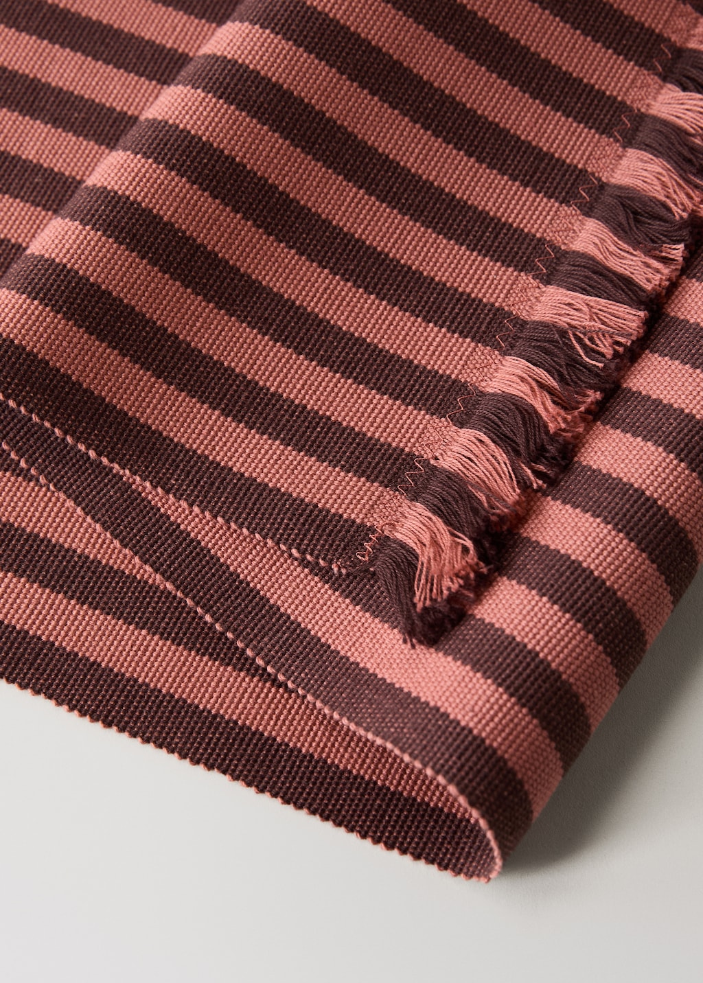 Cotton two-tone yarn-dyed striped placemat