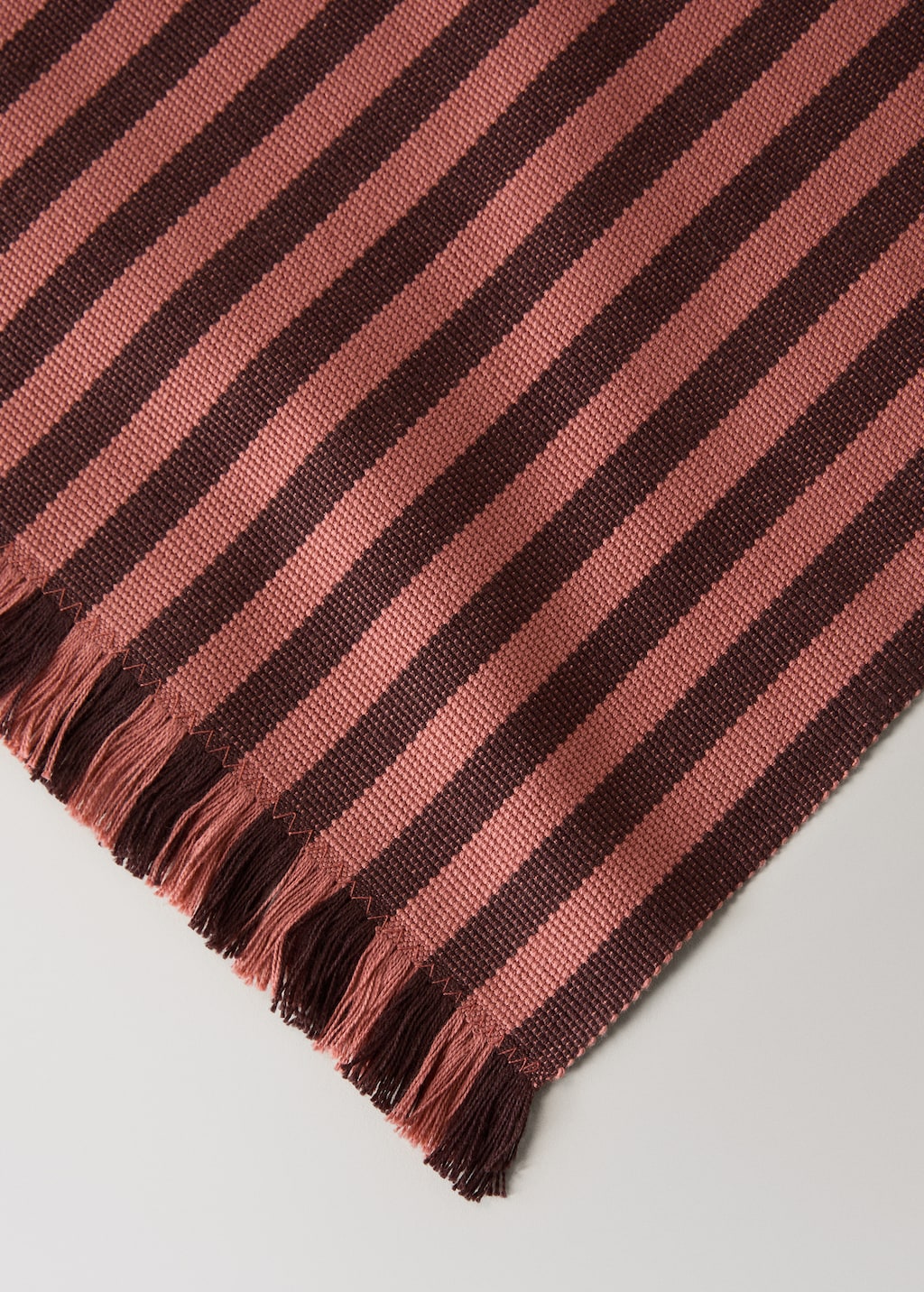 Cotton two-tone yarn-dyed striped placemat