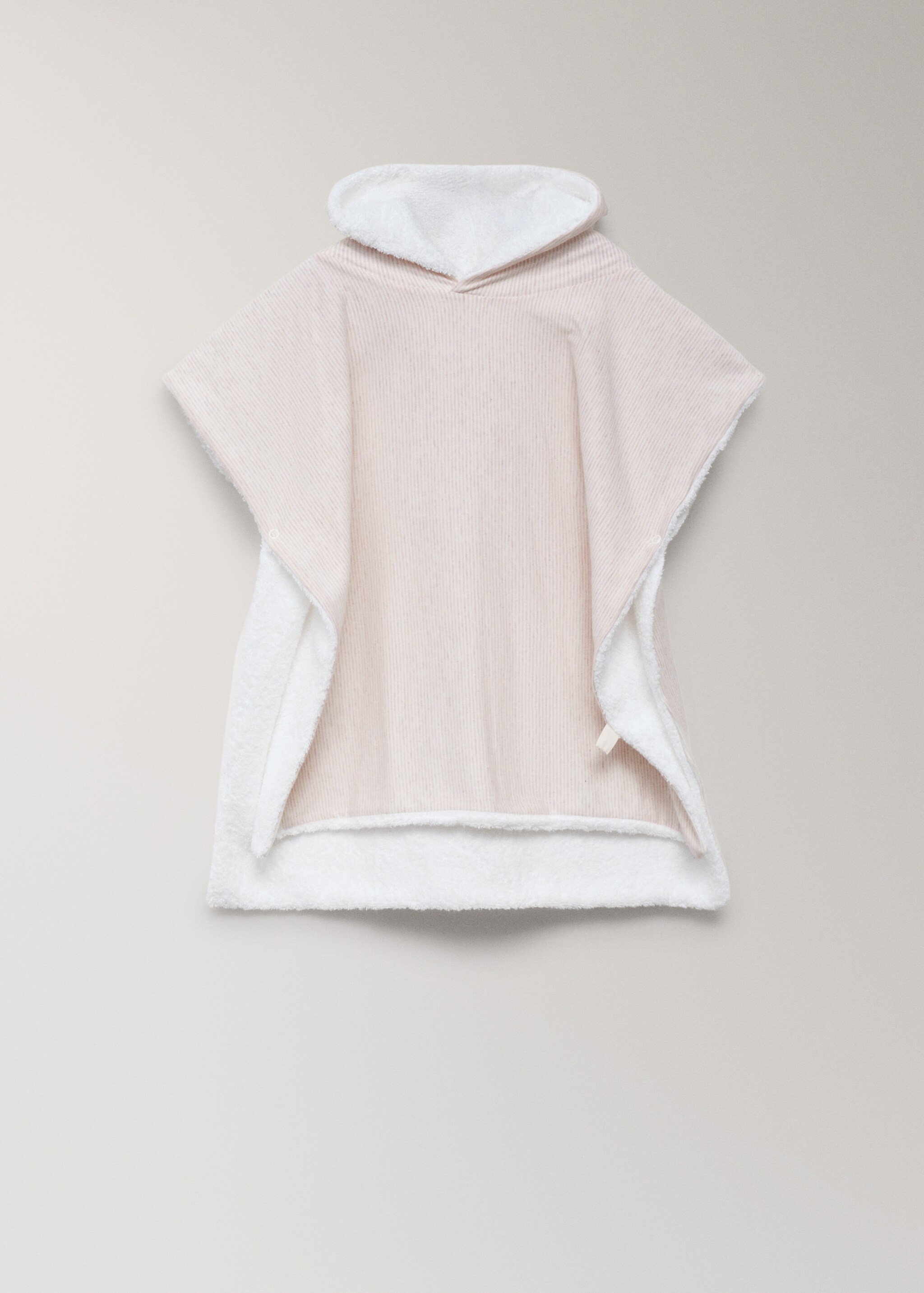 Albornoz infantil algodón raya bicolor - Artículo sin modelo, Blanco. Ref: 87083305-00.