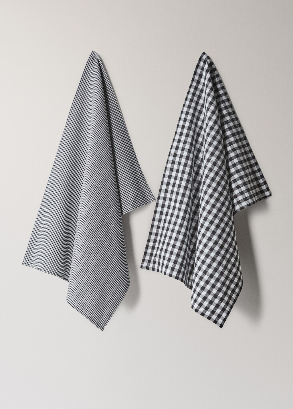 Cotton gingham checked kitchen towels