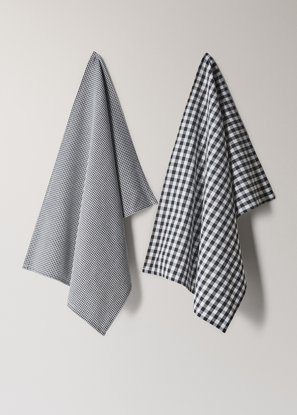 Cotton gingham checked kitchen towels