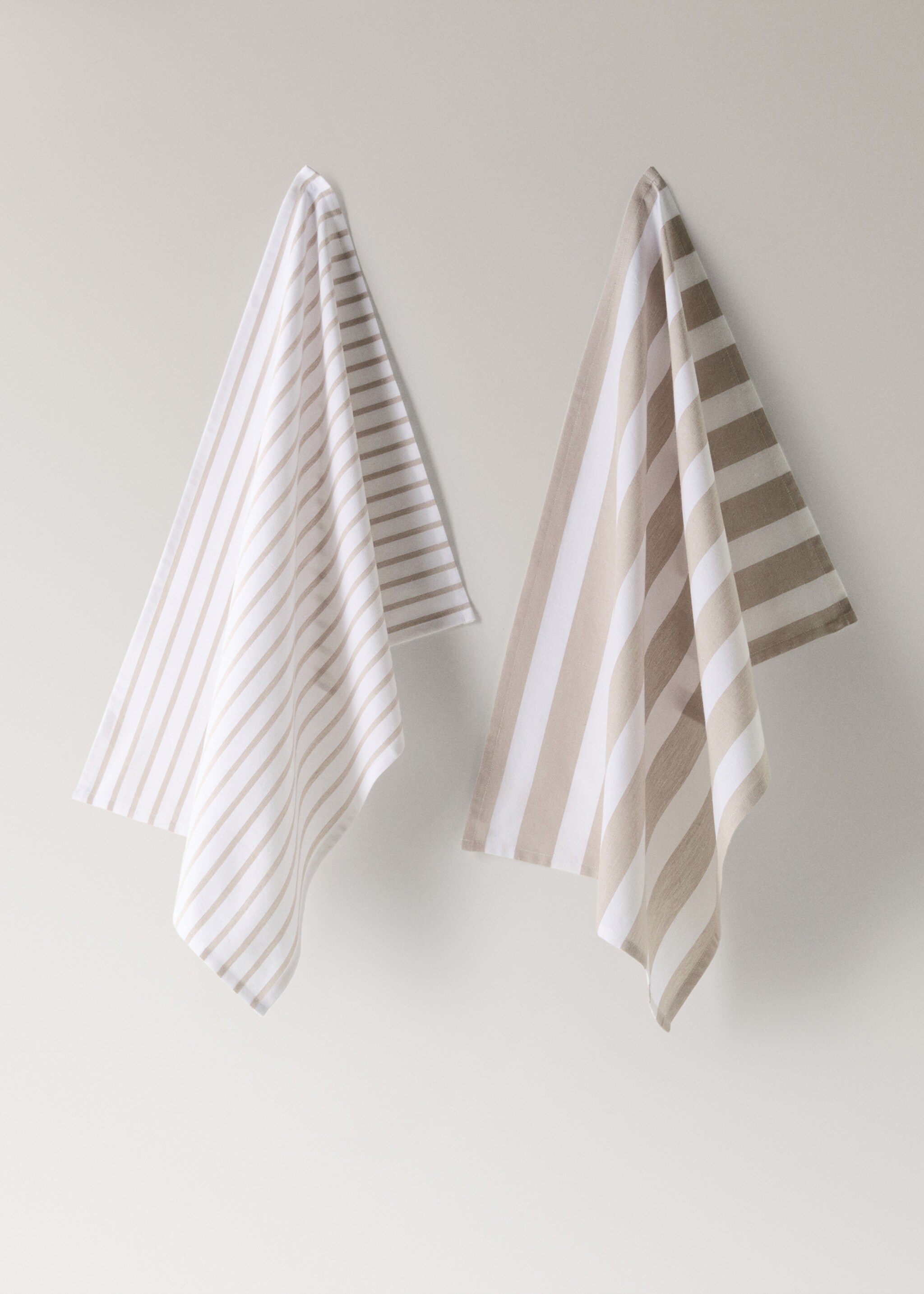 Bicolour multi-striped kitchen towel - Article without model