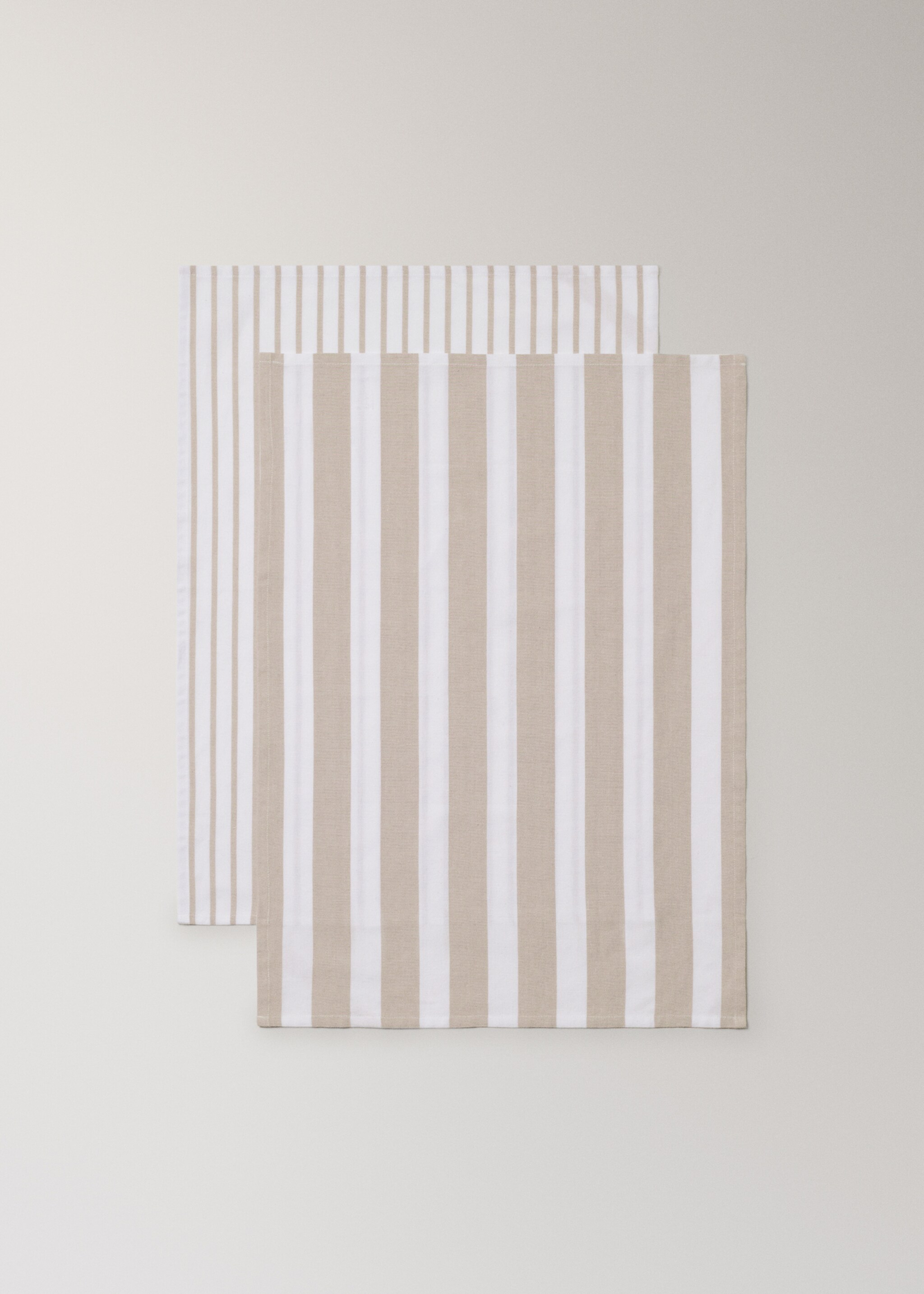 Bicolour multi-striped kitchen towel - Details of the article 1