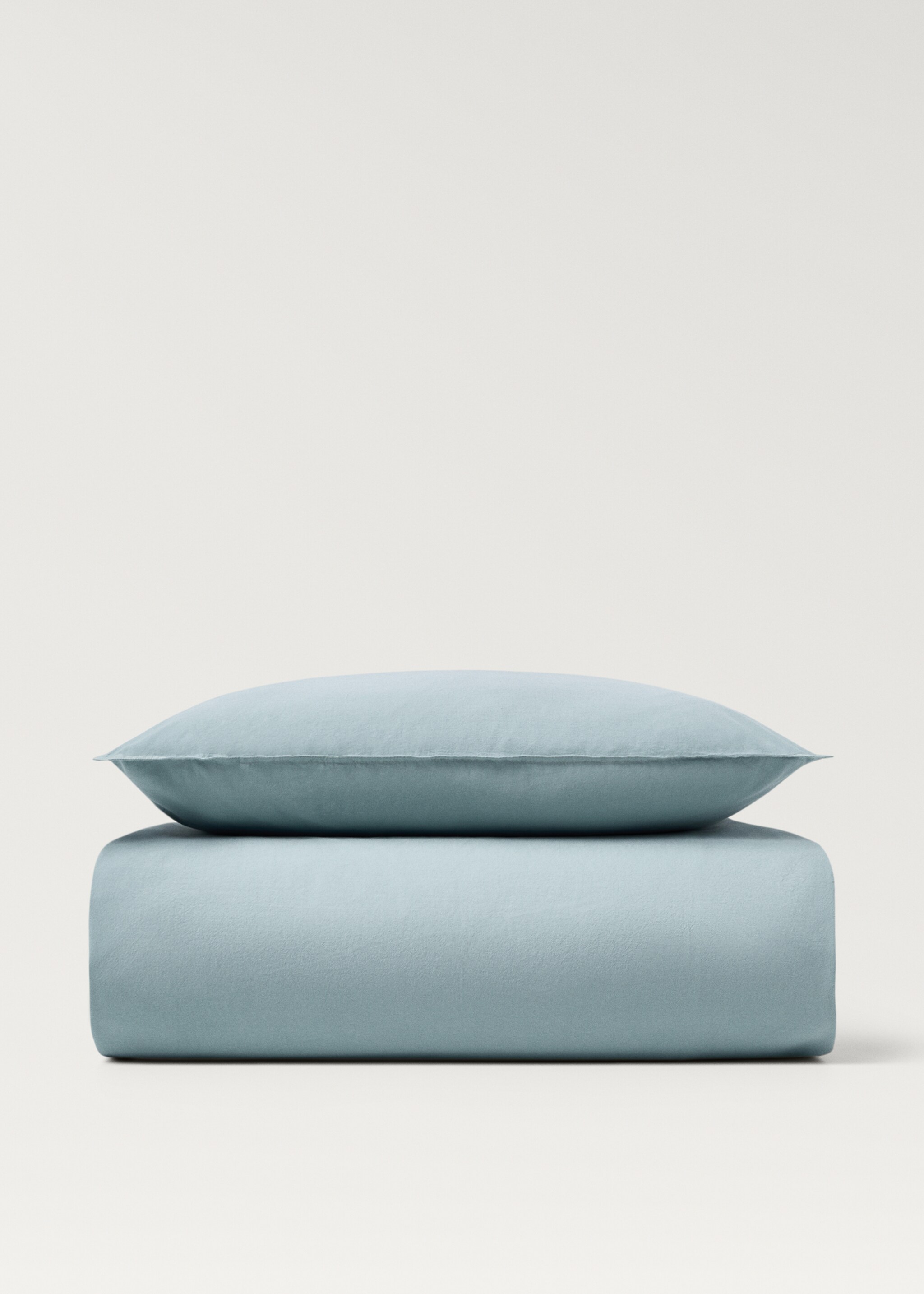 Housse de couette enfant coton lavé double surpiqûre lit 90 cm - Article sans modèle