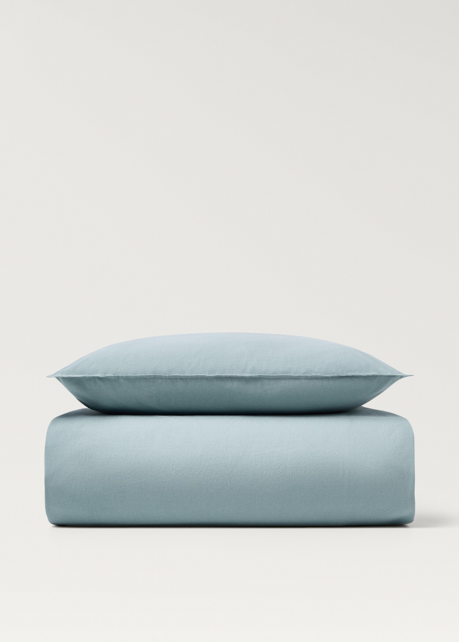 Housse de couette enfant coton lavé double surpiqûre lit 90 cm - Article sans modèle