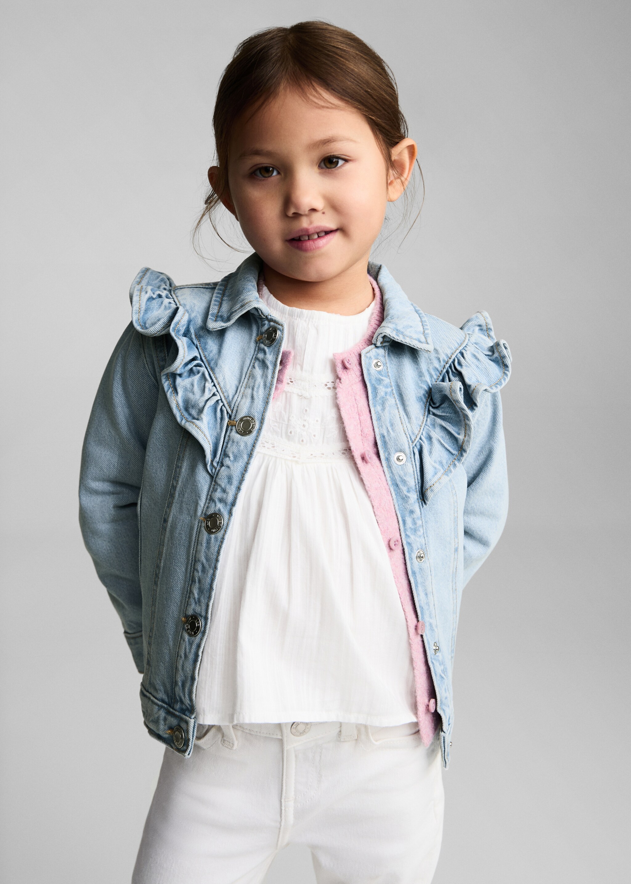 Frills denim jacket - Medium plane