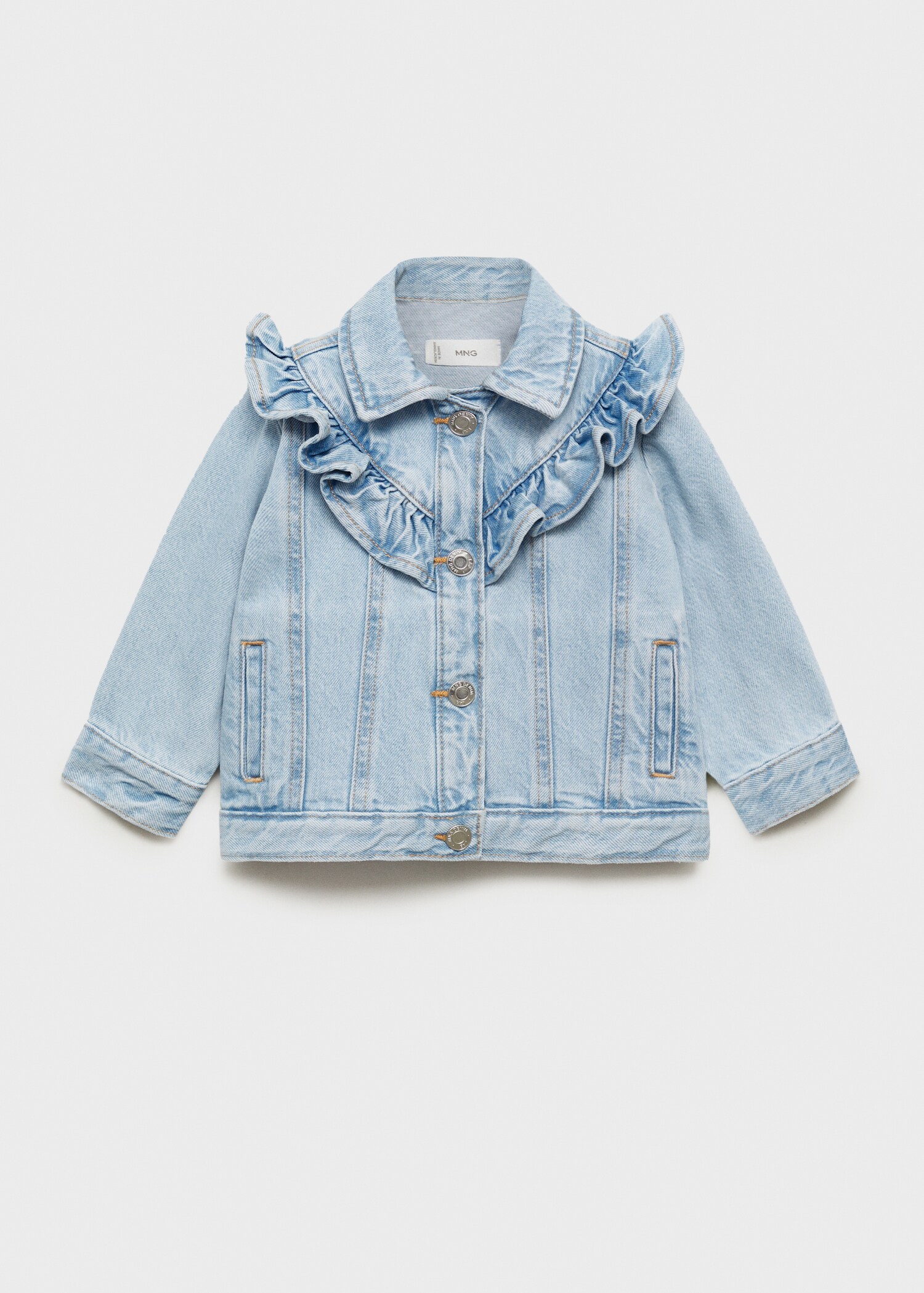 Blouson denim à volants - Article sans modèle