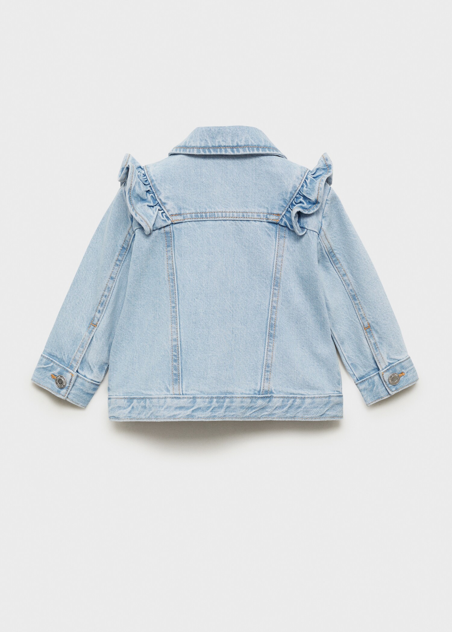 Blouson denim à volants - Verso de l’article