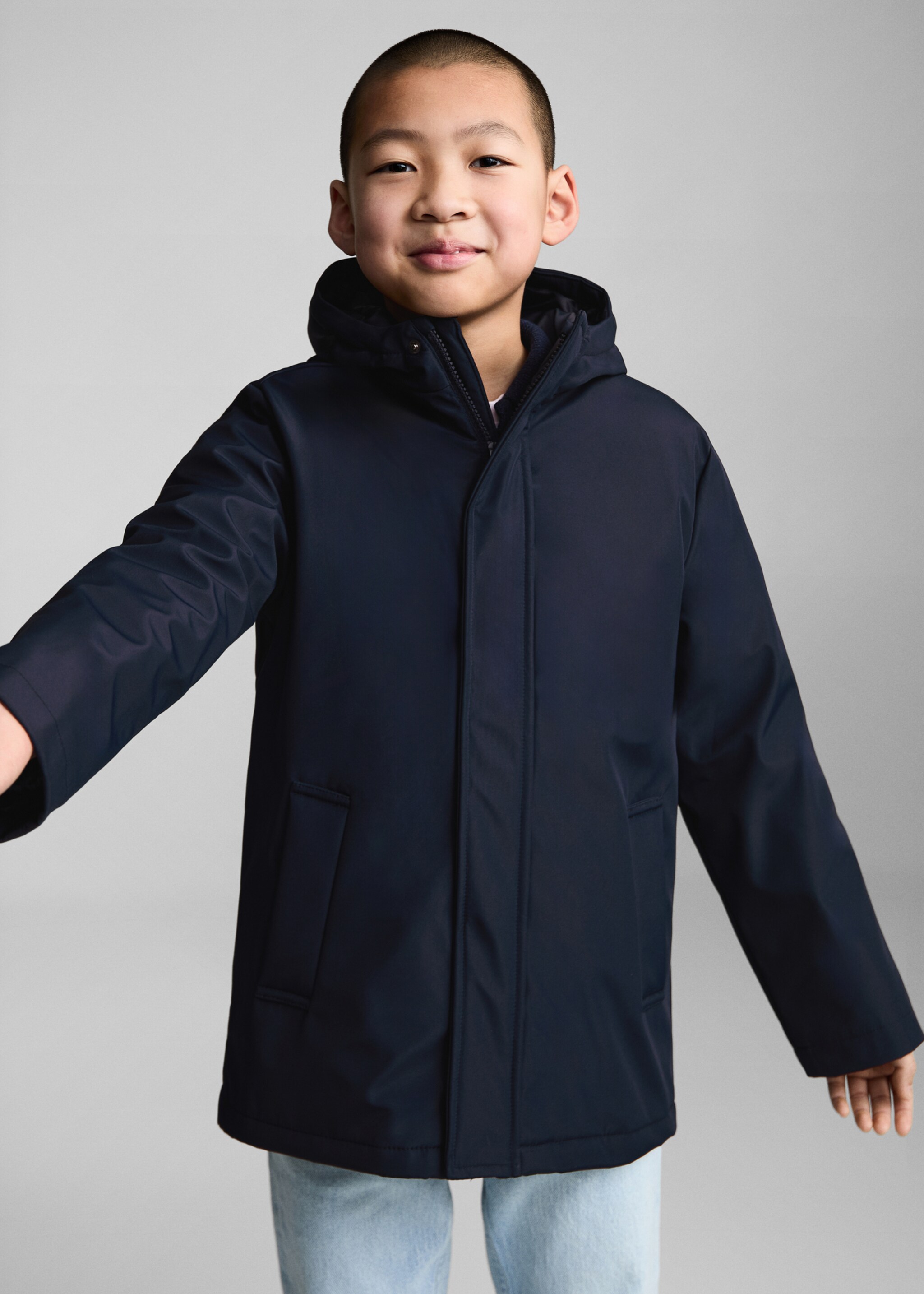 Parka acolchada impermeable - Plano medio