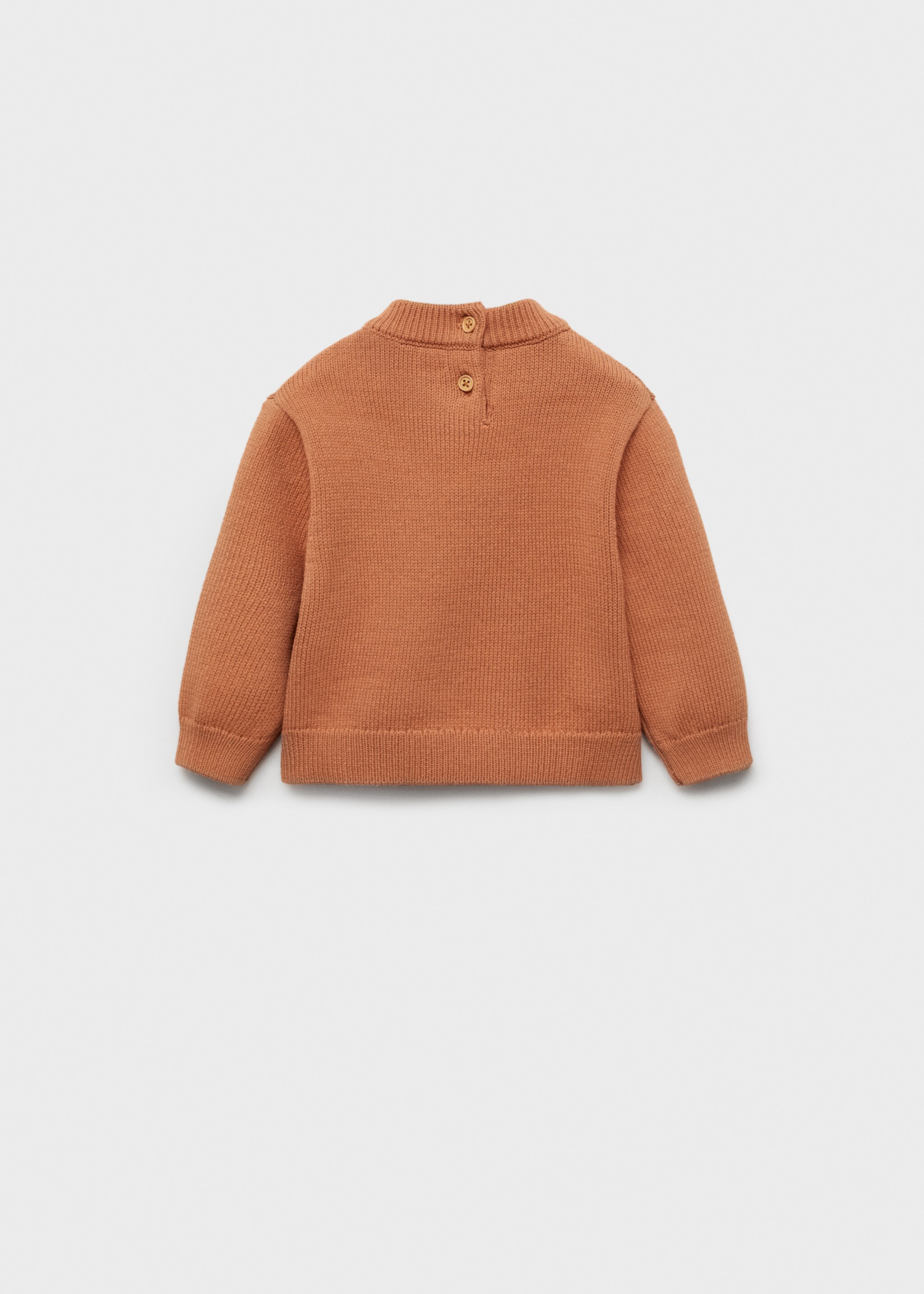Knitted cotton sweater - Reverse of the article