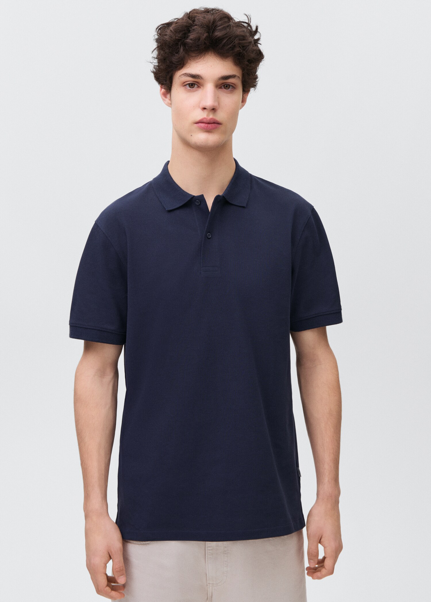 Piqué katoenen polo - Middenvlak