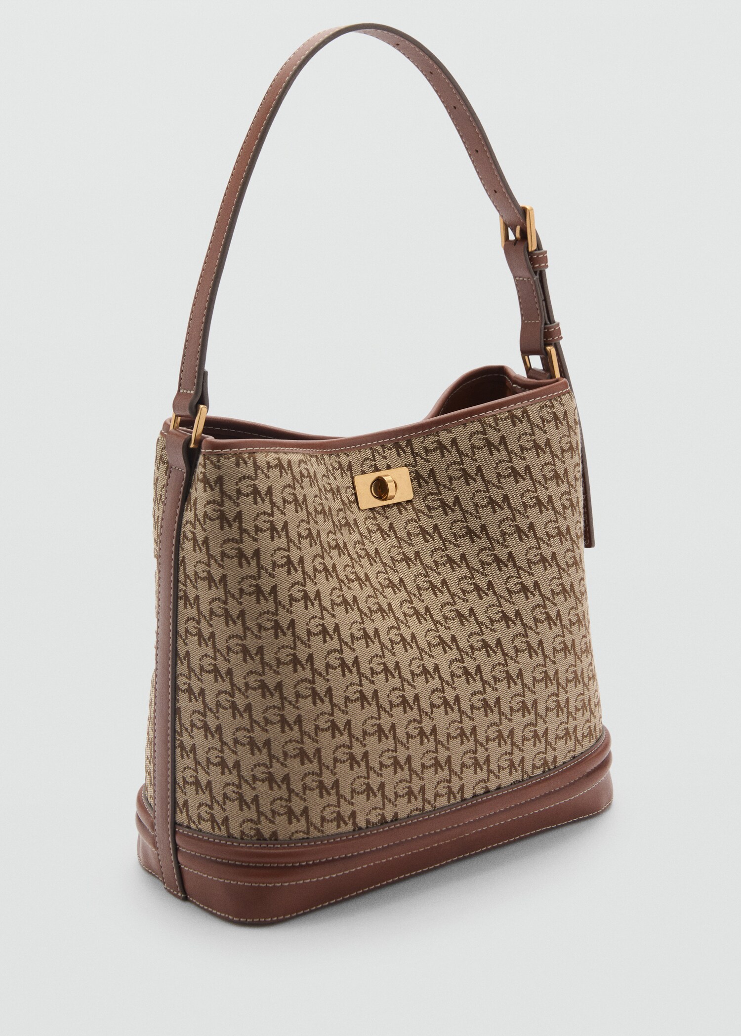 Bolso shopper estampado logo - Plano medio