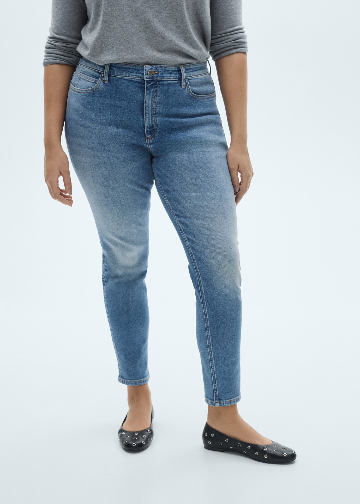 Orta belli skinny jean pantolon - Ürün detayı 5