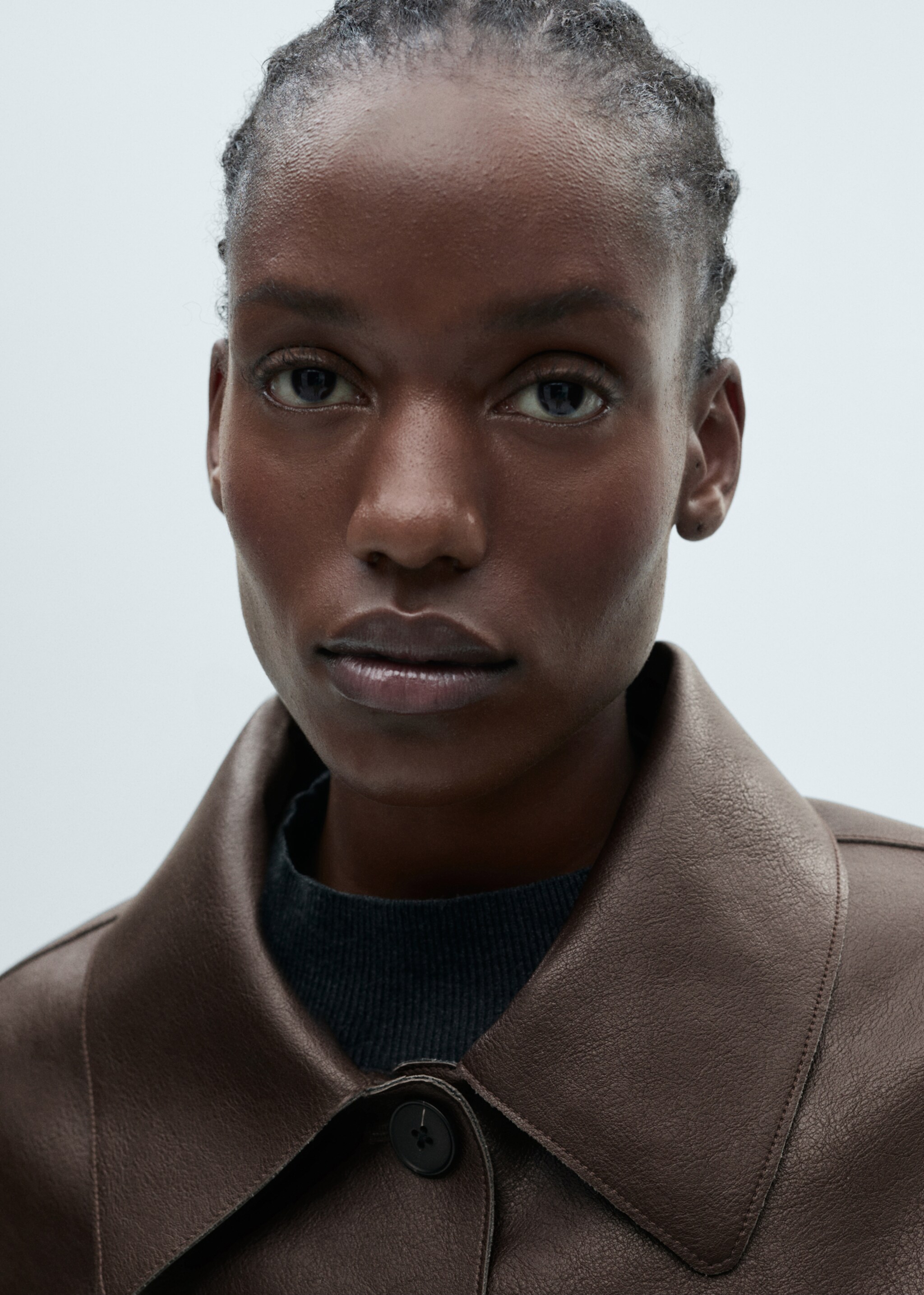 Leather-effect jacket with pockets - Деталь изделия 4